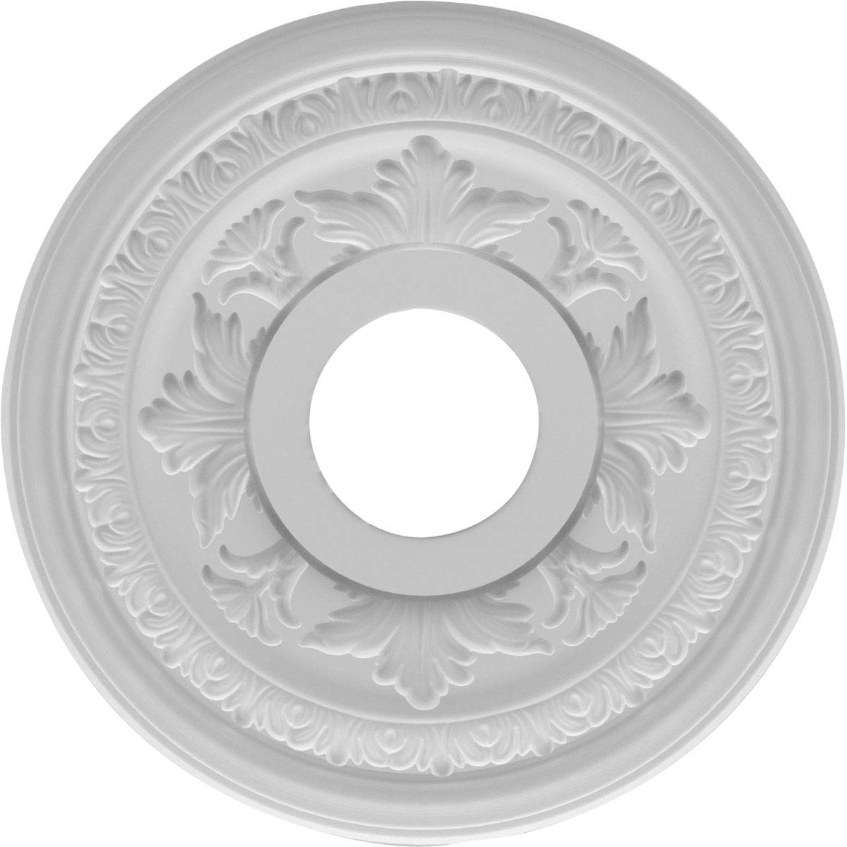 Ekena Millwork Cmp13Ba Baltimore Thermoformed Pvc Ceiling Medallion (Fits Canopies Up To 5 1/4''), 13''Od X 3 1/2''Id X 3/4''P