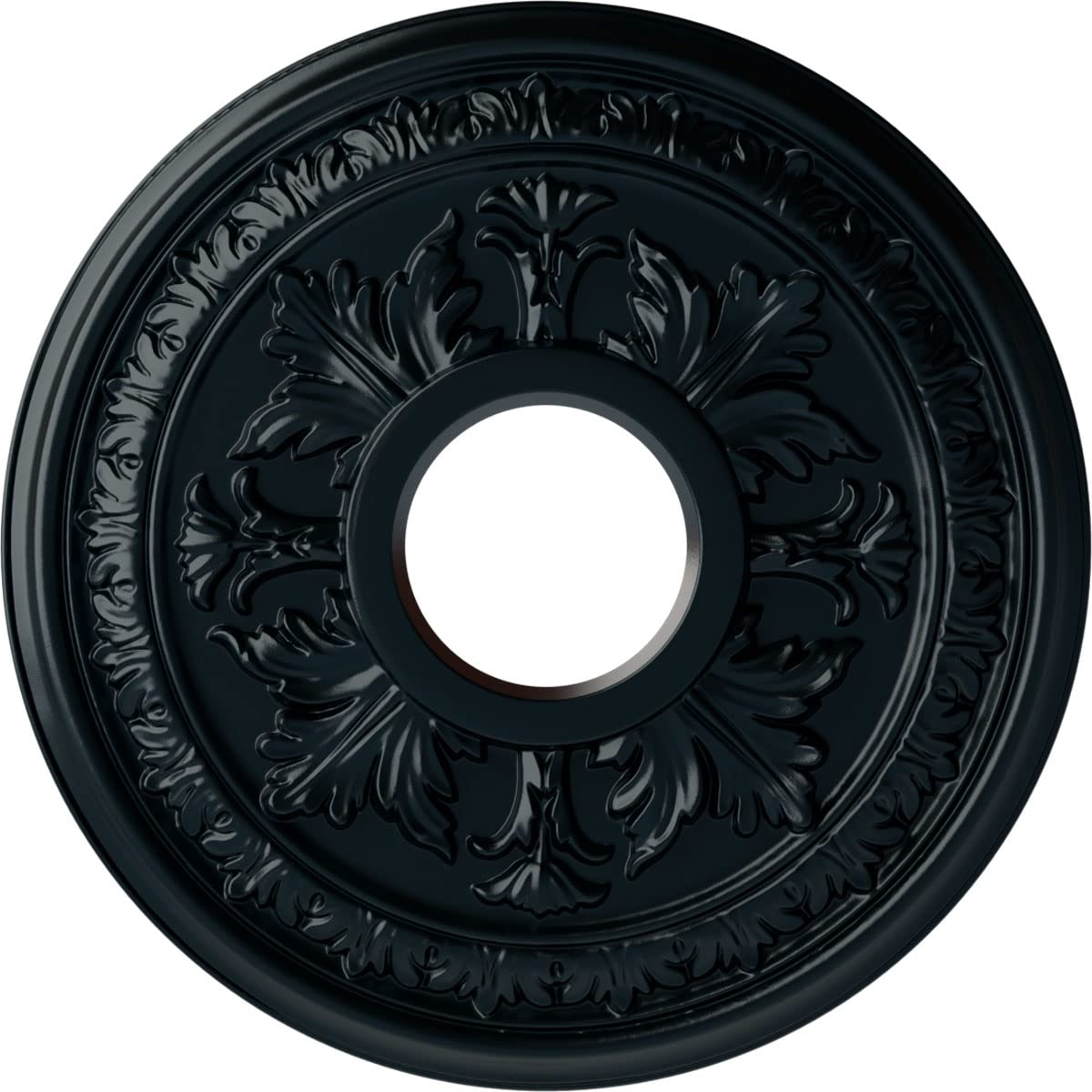 Ekena Millwork CM15BANSF 15-3/8 x 4-1/4 x 1-1/2 Baltimore Ceiling Medallion, Night Shade