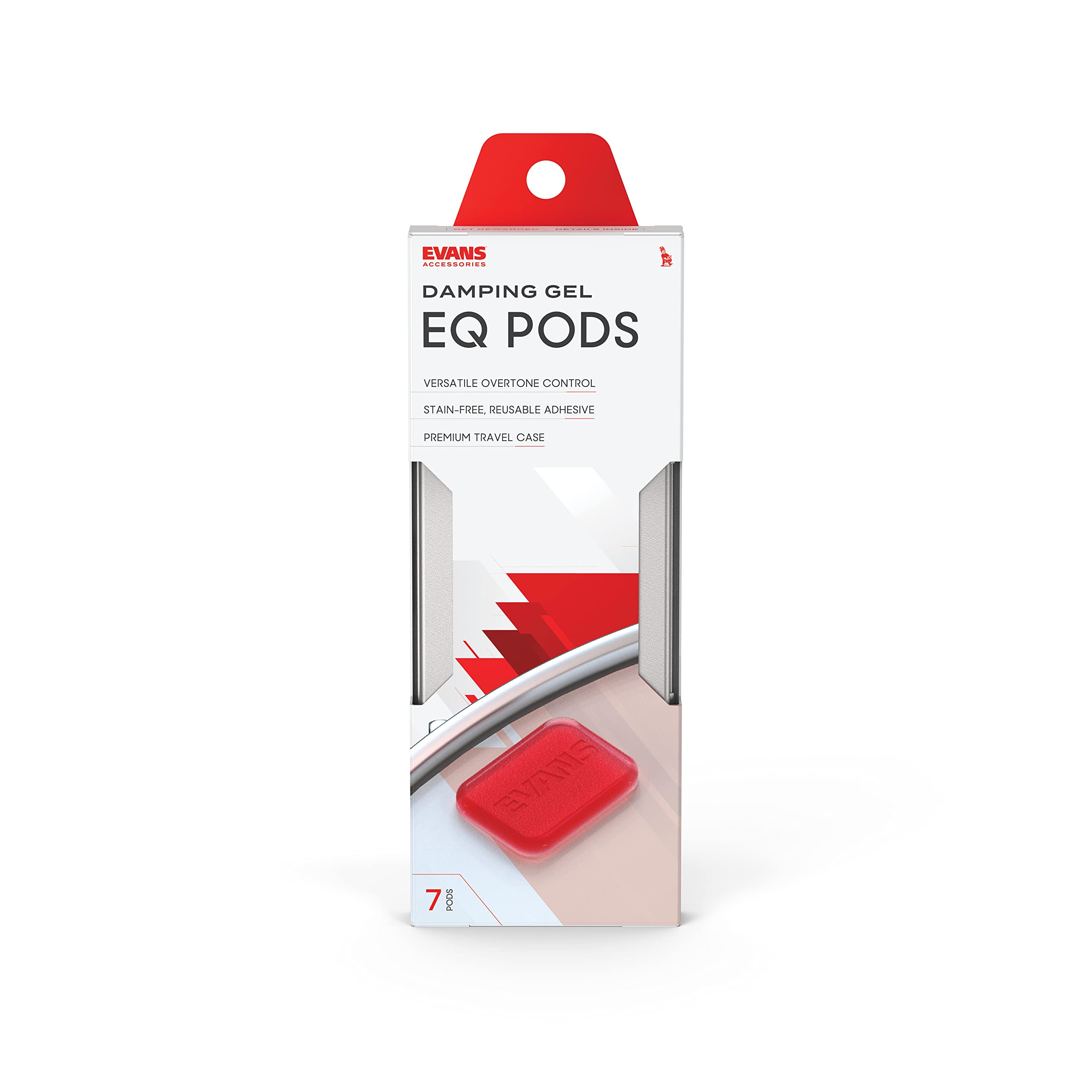 Evans Eq Pods Drum Damper Gels   Teflon Coated Top Side Drum Dampeners   Stain Free, Holds Shape   Apply And Remove   Keeps Grip