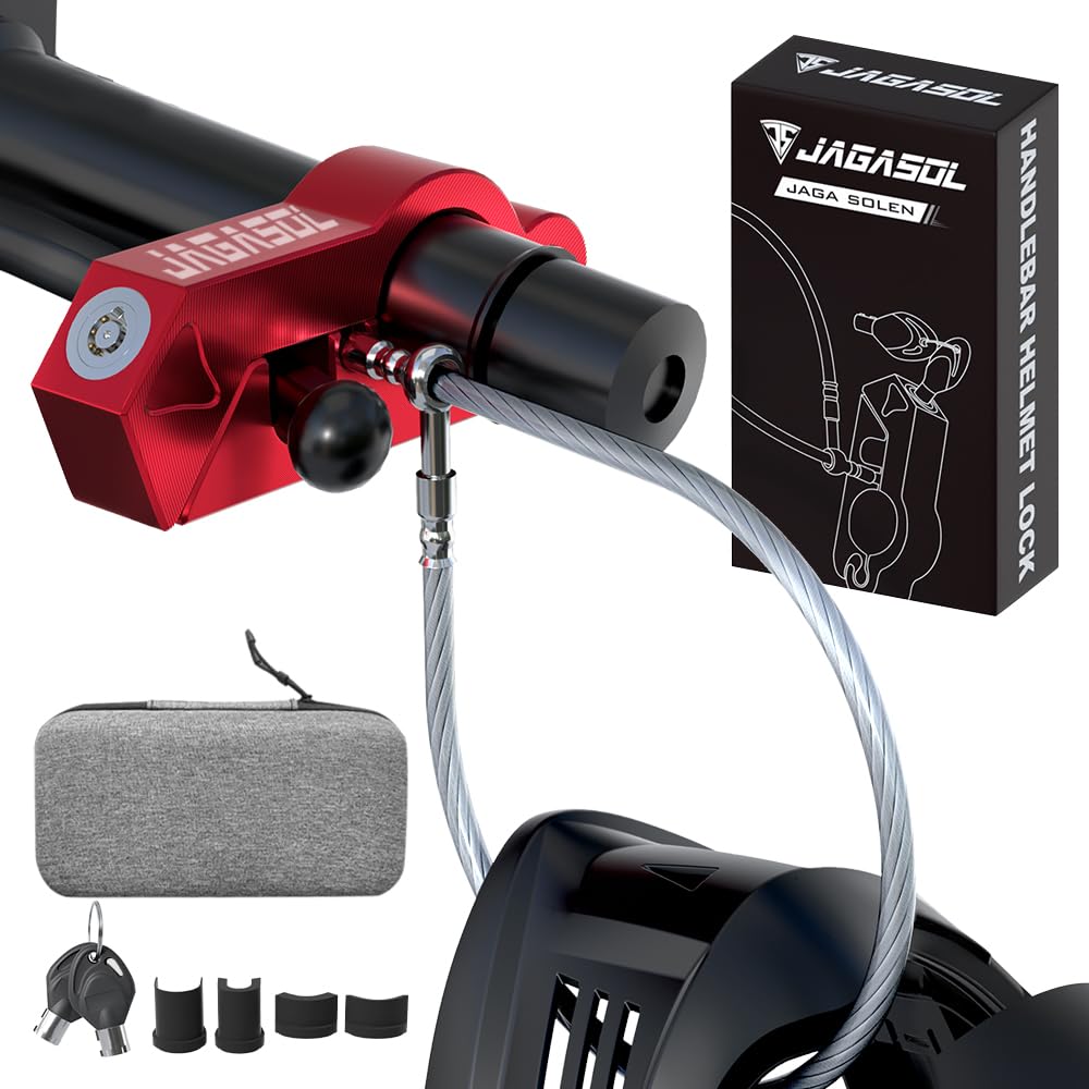 Jagasol Motorcycle Lock Combo: Helmet & Brake Anti-Theft Handlebar Lock For Moped, Motorbike, Scooters, Atv, Dirt Bike, Street B