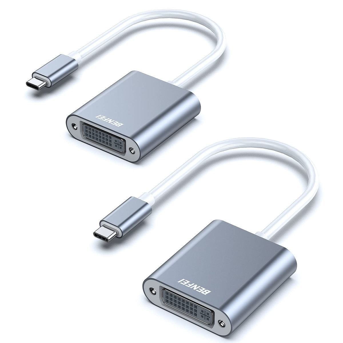 Benfei 2 Pack Usb C To Dvi Adapter, Type C To Dvi Adapter [Thunderbolt 3/4 Compatible] With Iphone 15 Pro/Max, Macbook Pro/Air 2