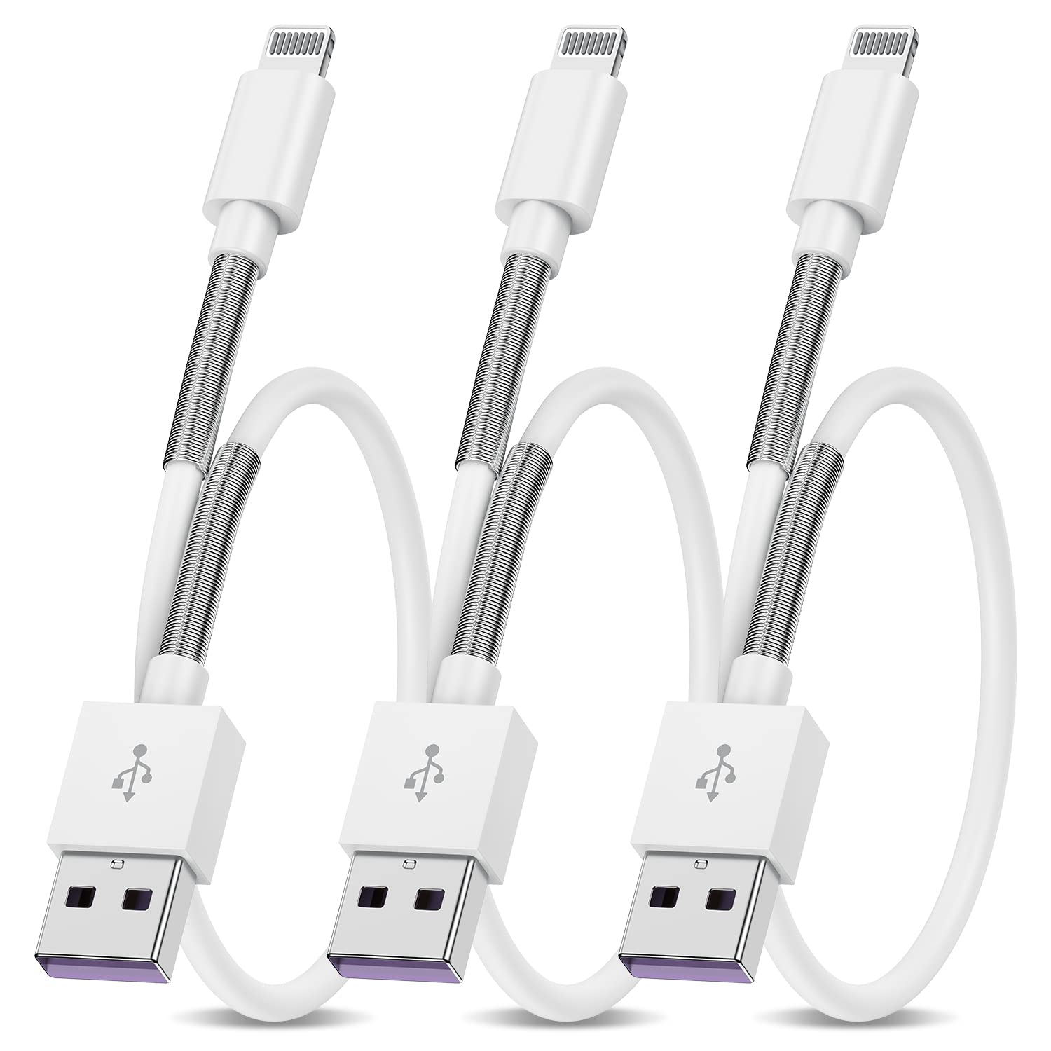 Essri For Iphone Charger 1 Ft 3Pack, Usb To Lightning Cable 1 Foot, Short Fast Charging Cord 1 Feet Compatible With Iphone 14 13