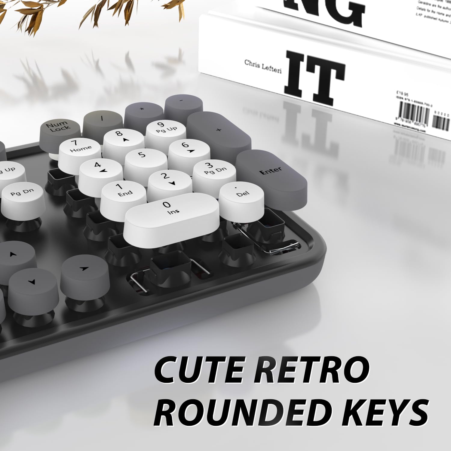 Wireless Keyboard Mouse Combo, Colorful Mouse And Keyboard Combo, 104 Keys Cute Wireless Keyboard With Number Pad For Windows, C