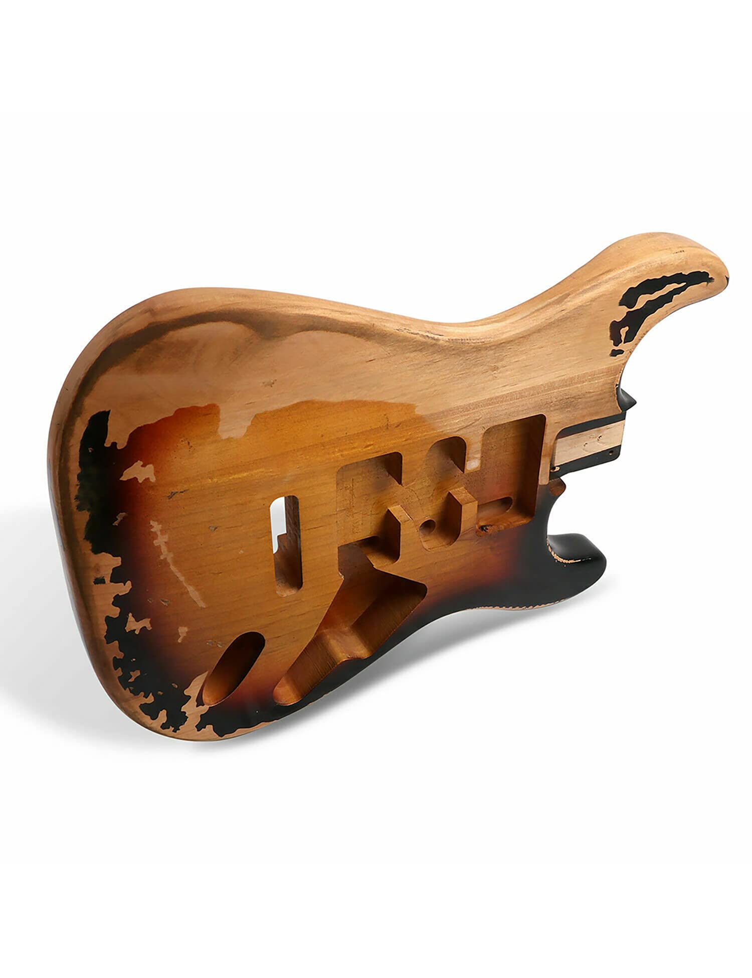 Sunsmile Relic Electric Guitar Body Nitro Alder Strat Style Hsh Diy Guitar Body 3 Tone Sunburst.
