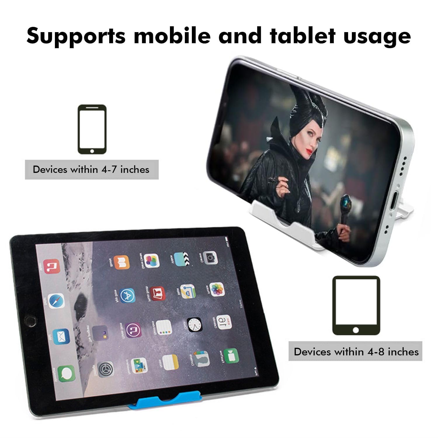 Hzzadzxw Portable Cell Phone Stand Holder For Desk, ?5 Pack? Foldable Pocket-Sized Adjustable Mount, Universal Desktop Kickstand