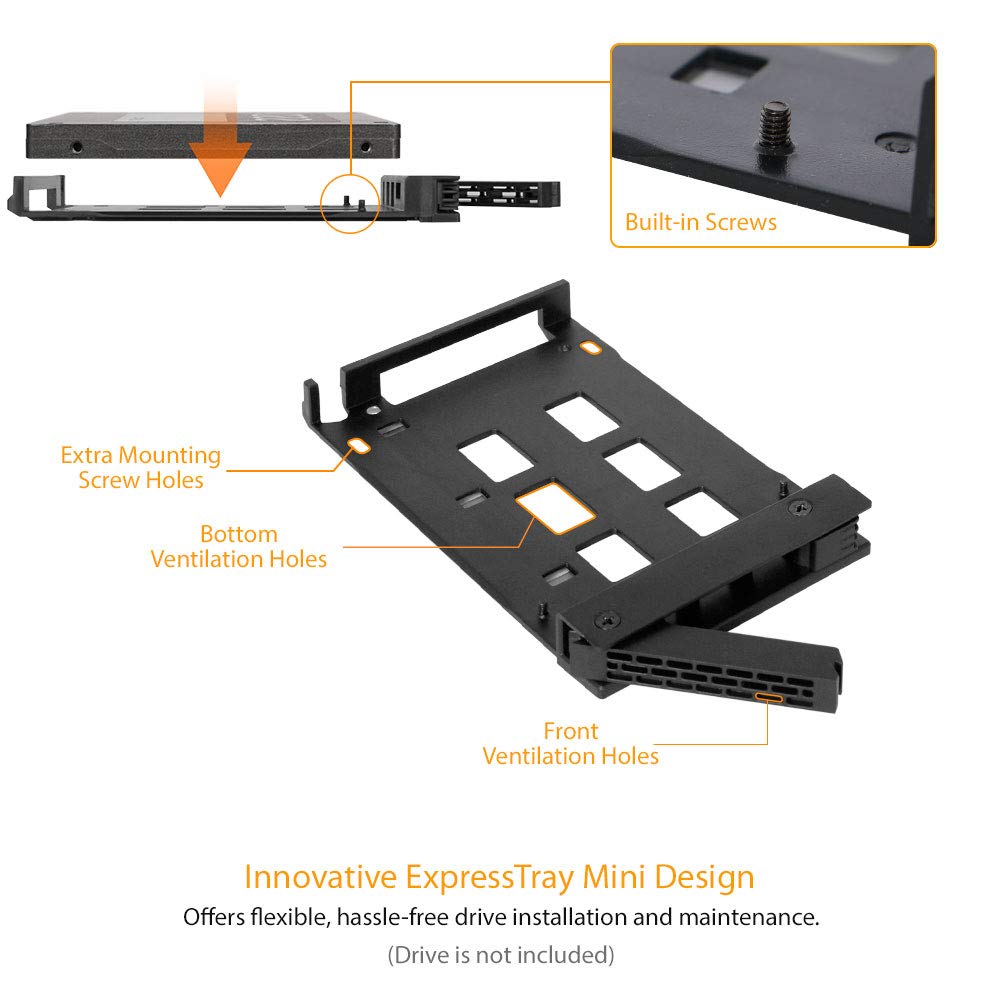 Icy Dock Tool Less 2 X 2.5 Sas/Sata Hdd/Ssd Mobile Rack +3.5'' Slot For External 5.25'' Bay   Expresscage Mb322Sp B