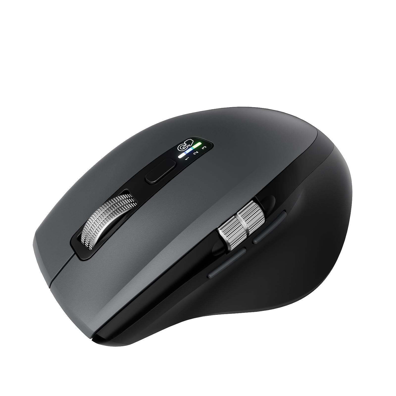 INFINMIND Wireless Side Scroll Mouse with MultiDevice, Ergonomic Computer Mice with Smart Flying Scroll, Quiet Click, 4Level D