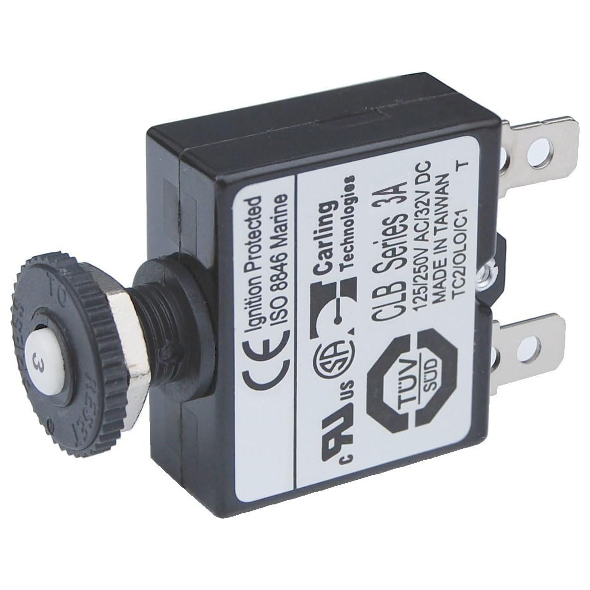 Blue Sea Systems 7050 Circuit Breaker Push-Button 3A, Beige