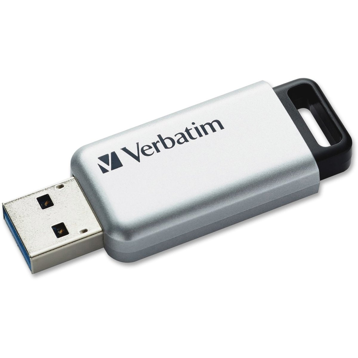 Ver98665   Verbatim 32Gb Store N Go Secure Pro Usb 3.0 Flash Drive With Aes 256 Hardware Encryption   Silver