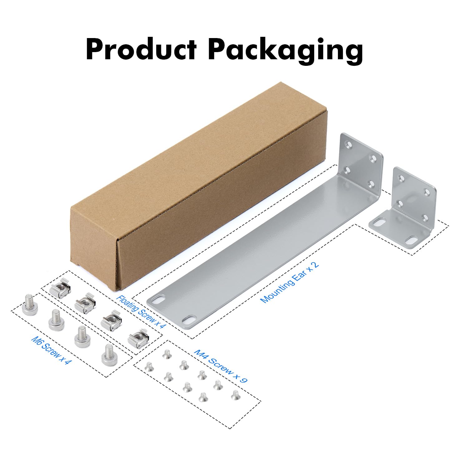 Mokerlink 1U Rack Mount Kit Compatible For Ubiquiti Switches, Rackmount Ears For Edgeswitch Es 8 150W Switch 8 Port And For Us 8