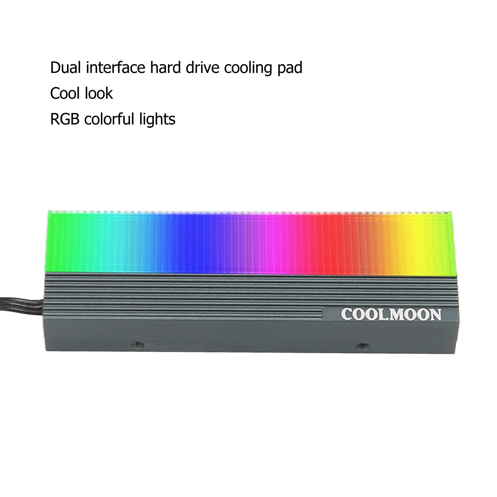 Diyeeni M.2 Ssd Heatsink Heat Sink, Aluminum Heat Sink Cooler Fin Cooling For 2280 M.2 Ssd, 5V 3 Pin Radiator Heatsink With Dual