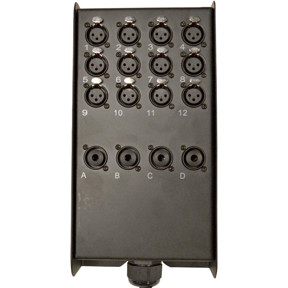 Seismic Audio - Sajlp-12X4X100-12 Channel 100 Foot Xlr Low Profile Snake Cable With 4 Trs Returns - Circuit Board Snake For Reco