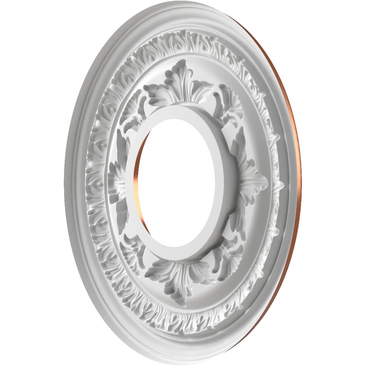 Ekena Millwork Cmp10Babco Baltimore Thermoformed Pvc Ceiling Medallion (Fits Canopies Up To 4 1/4), 10Od X 3 1/2Id X 3/4P, Brigh