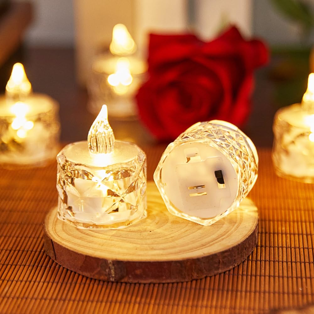 Aymxzt 24Pcs Small Battery Powered Candles, Votive Candles Battery Operated, Small Candles For Party Activities Decoration
