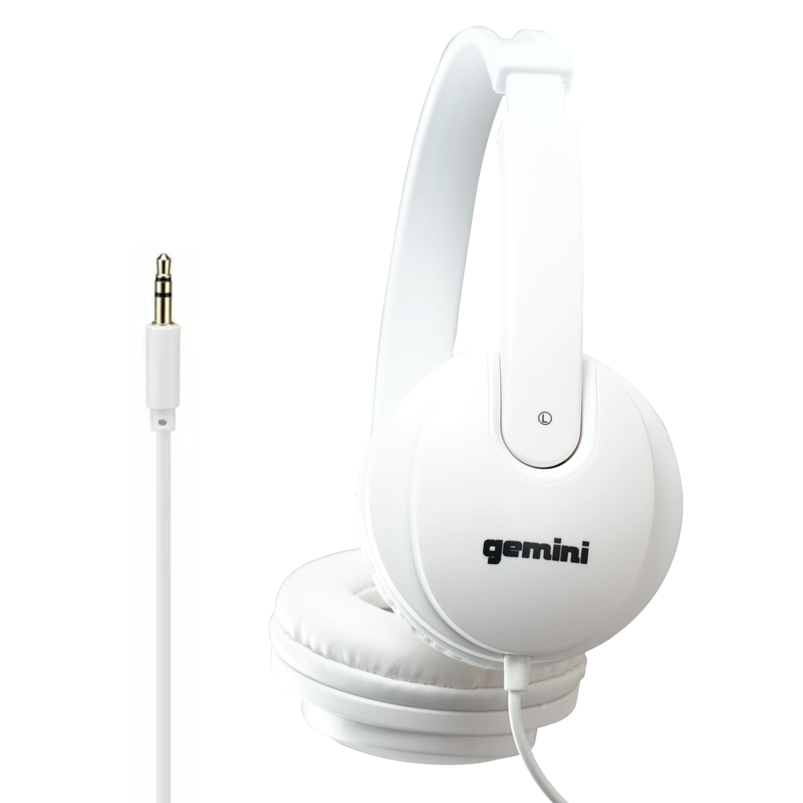 Gemini Sound DJX-200 White Professional DJ Headphones - Over-Ear Monitor with 40mm Drivers, Ultra-Comfort Ear Cups, Noise Isolat