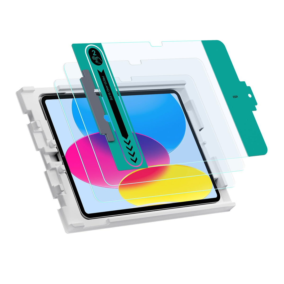 Esr 2 Pack Screen Protector For Ipad 11Th/10Th Generation A16 (11/10.9 Inch, 2025/2022), 9H Tempered Glass Film With Easy Application Tray, Scratch Resistant, Bubble Free, Hd Clarity, Touch Sensitive