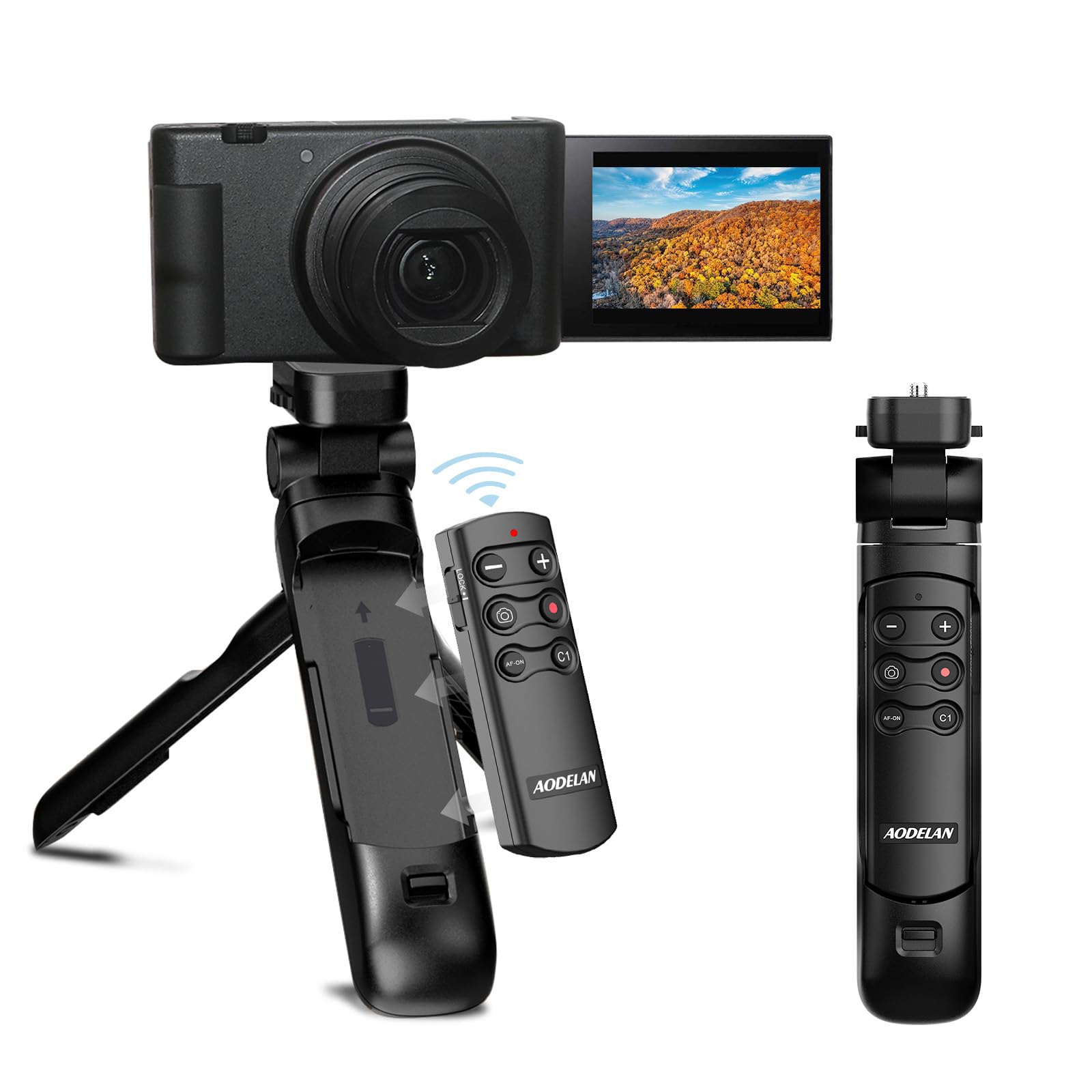 Wireless Camera Remote Control Shooting Grip Tripod - Shutter Release for Sony ZV-1, ZV-E10, A7 III, A6400, A7C, A7R III, A7R IV