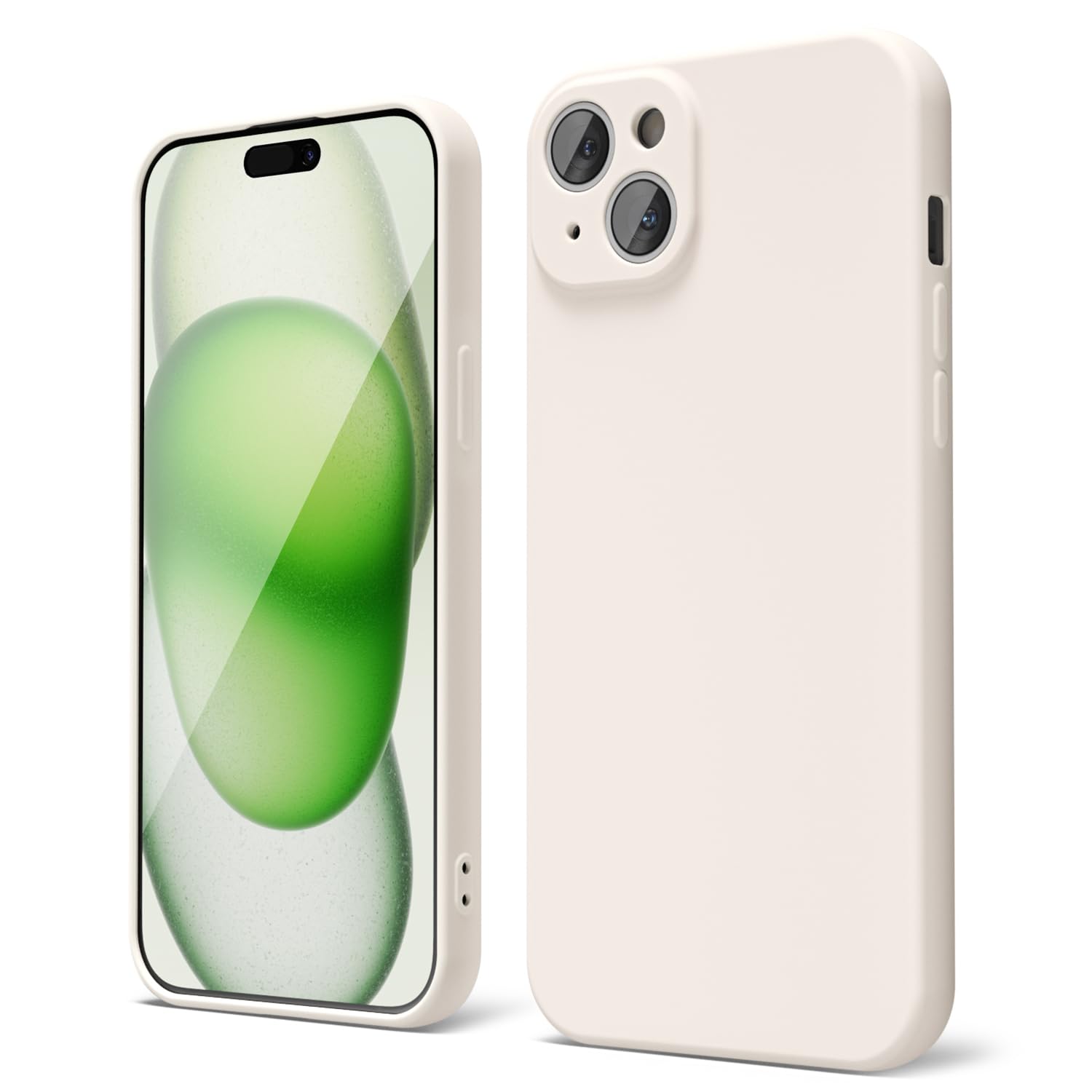 Oakxco For Iphone 15 Plus Phone Case Liquid Silicone, Thin Slim Soft Rubber Gel Tpu Plain Simple Cover For Women Girl Cute, Matt