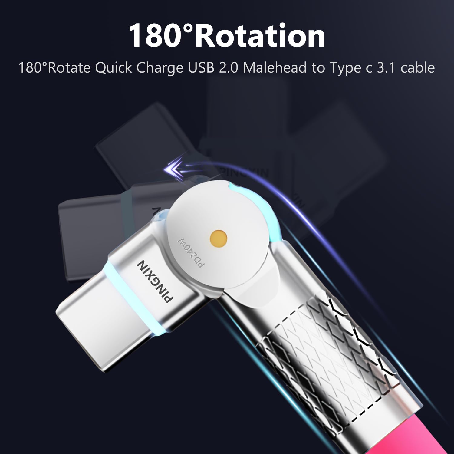 Usb C Cable 10Ft, 240W 2 Pack Usb C To Usb C Cable Usb 2.0, Type C Charging Cable For Iphone 15, Samsung Galaxy S23, Macbook Pro