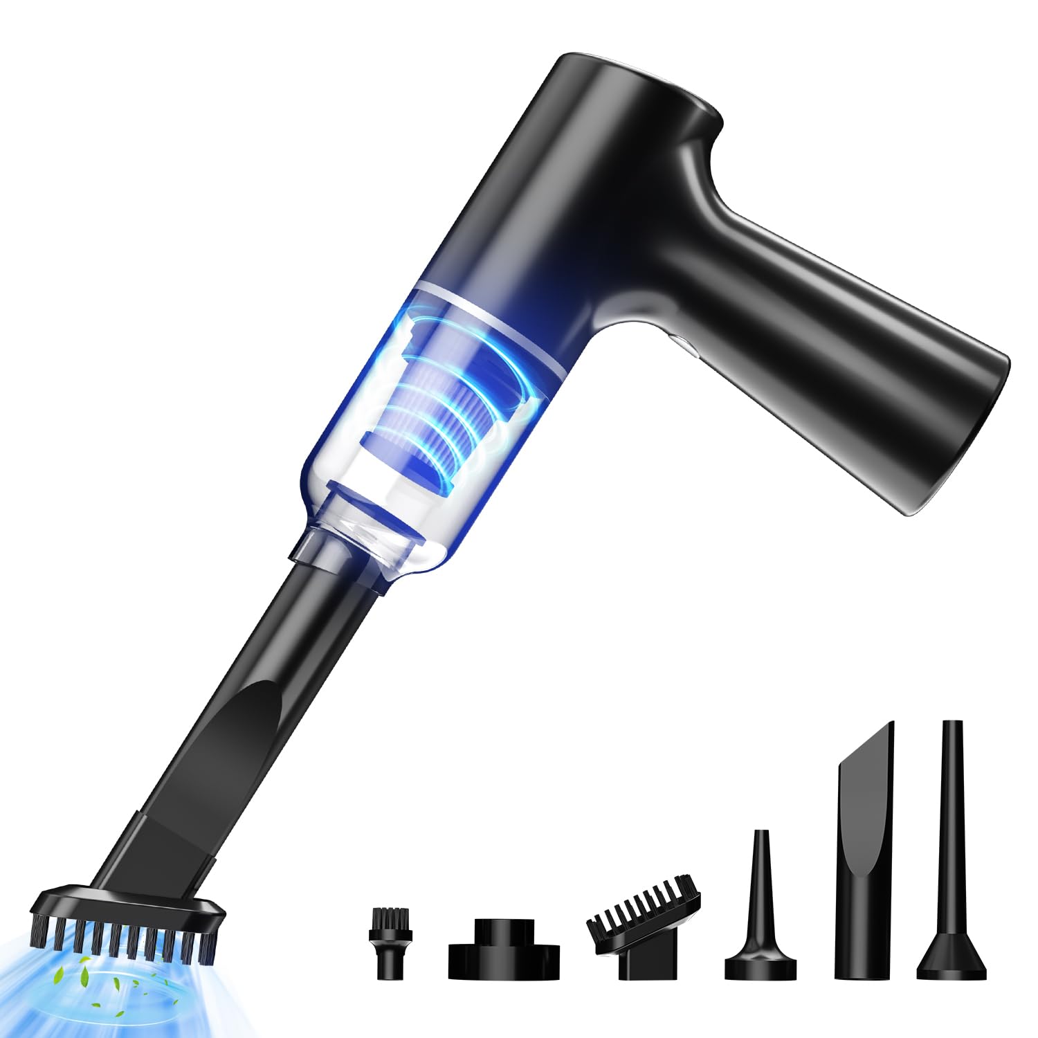 sallbris Car and Home Vacuum Cleaner,4-in-1 High Power 12000pa Portable Car Vacuum Cleaner-Rechargeable Cordless Handheld Vacuum