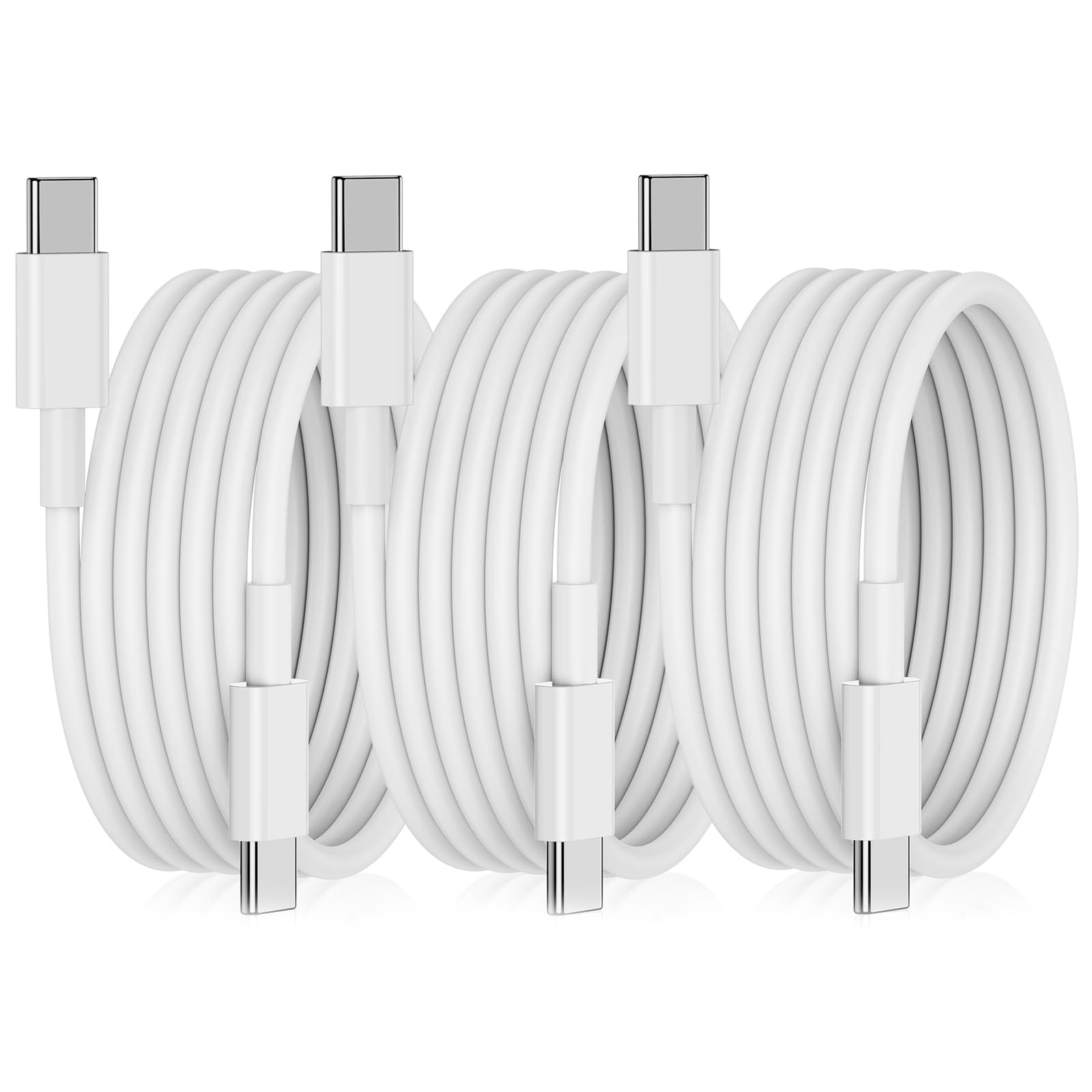Usb C To Usb C Charging Cable 3Pack,10Ft 60W Fast Charging Usb Type C To Type C Cable Compatible For Iphone 16/15/15 Pro/15 Plus
