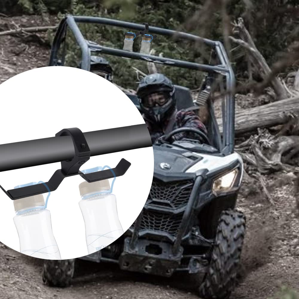 Z8 Utv Headset Hanger With Bar Mount 1.75''  2'' Roll Cage Rugged Machined Headset Helemt Goggle Accessory Dual Hook Hanger Hold