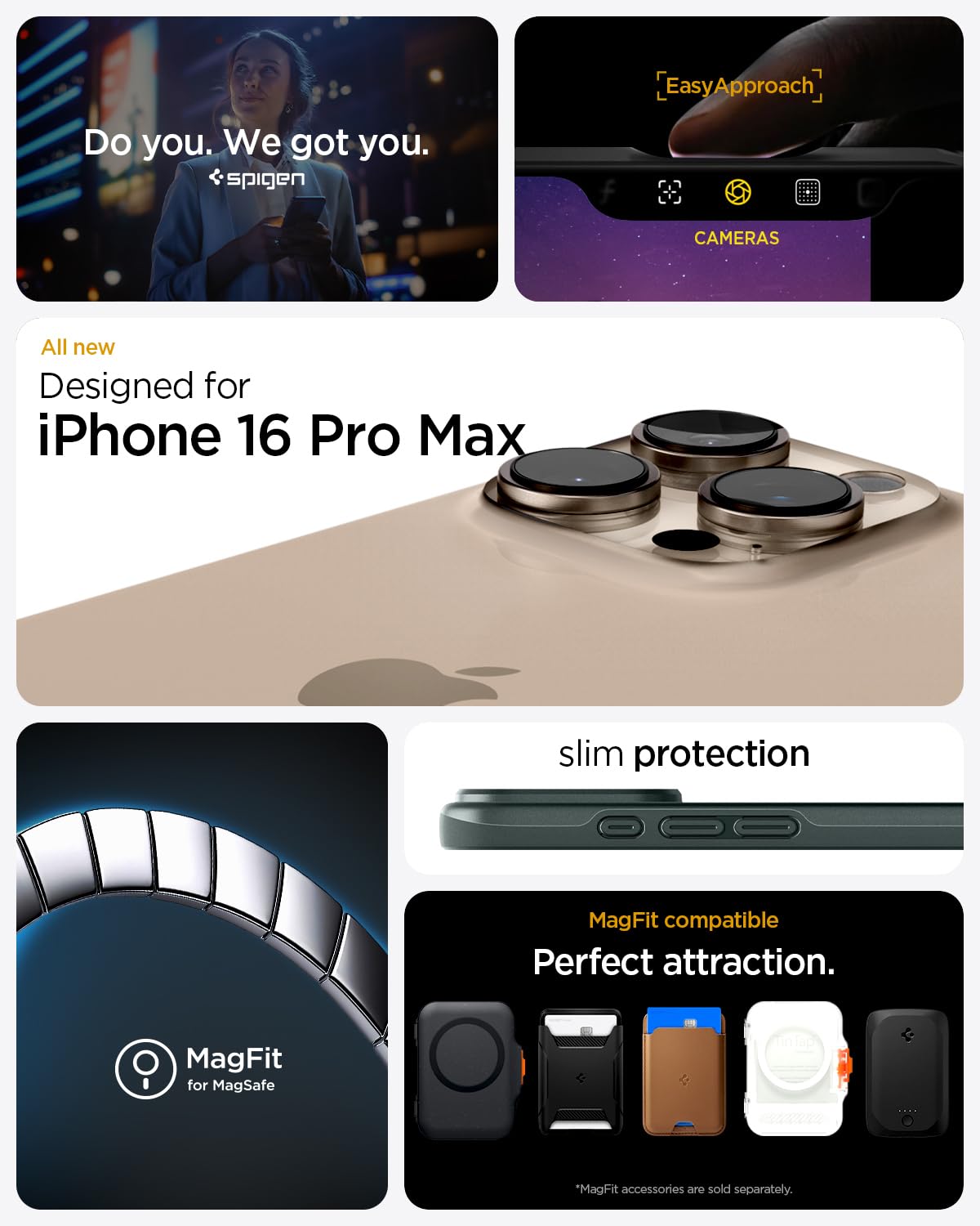 Spigen Thin Fit Magfit Designed For Iphone 16 Pro Max Case [Hard Shell] [Military Grade Protection] Compatible With Magsafe   Ab