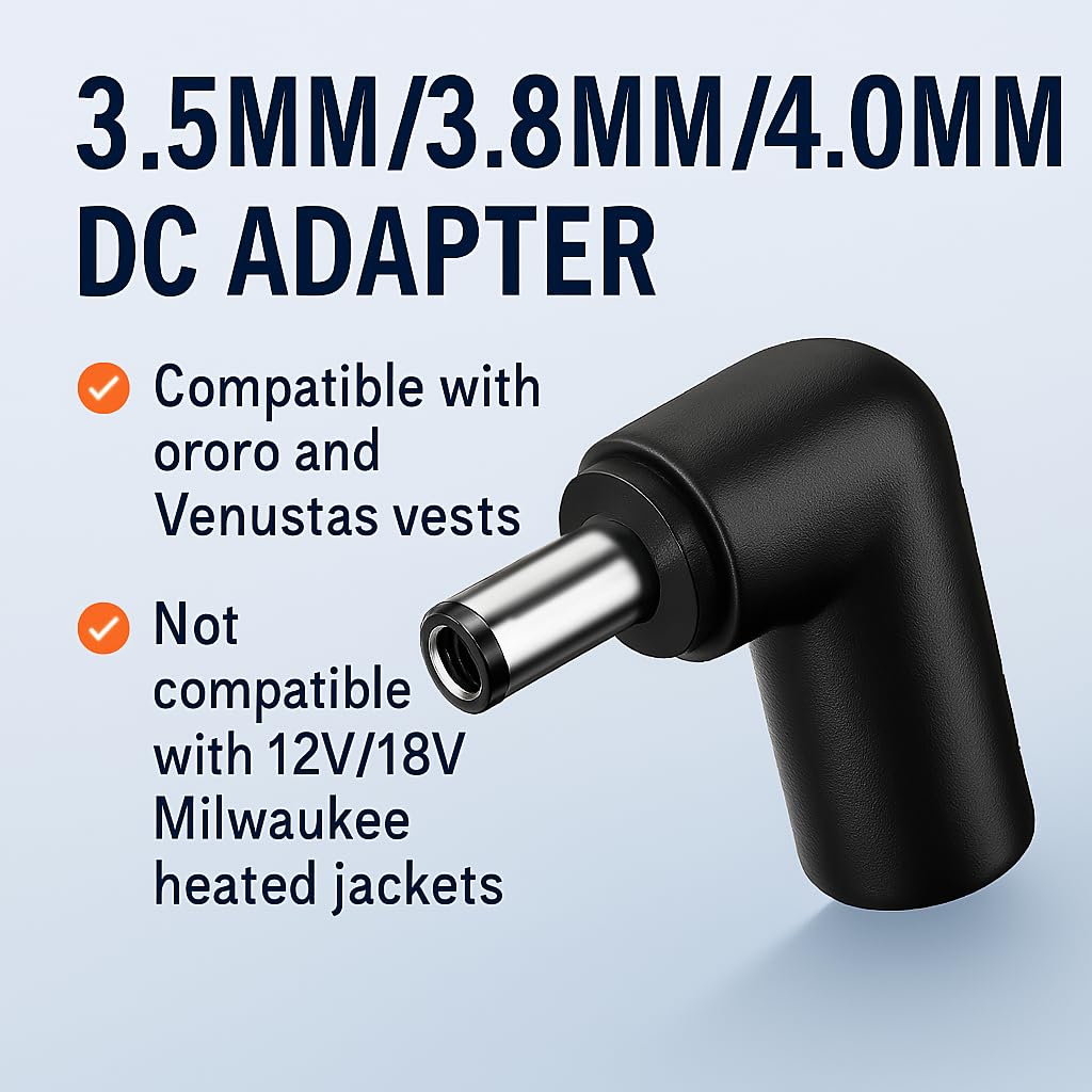 Canbory 5V/7.4V 10000Mah Battery Pack For Heated Vest Compatible With Multi Dc Port, Ultra-Light And Ultra-Slim Portable 5V/7.4V