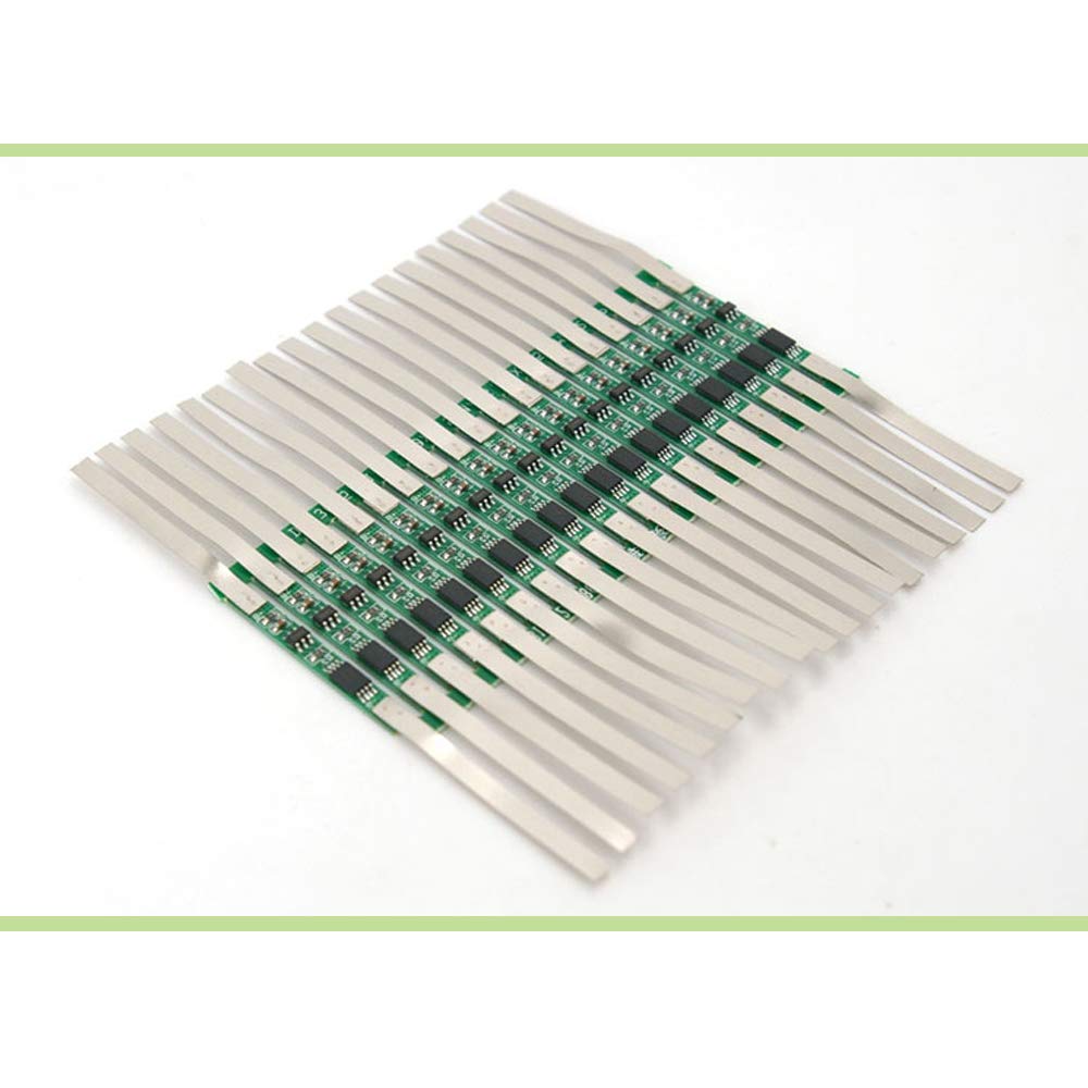 Koobook 10Pcs 3A Bms Protection Board With Solder Belt For 1S 3.7V 18650 Li Ion Lithium Battery Cell Kit