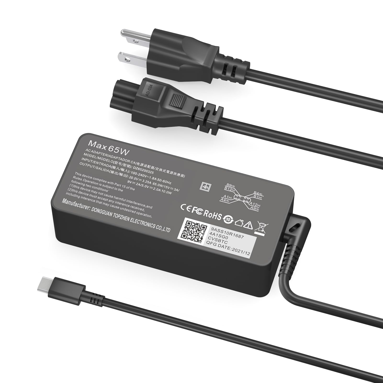65W Usb C Charger For Lenovo Thinkpad/Yoga/Chromebook Laptop Computer 65W 45W Usb C Fast Power Adapter