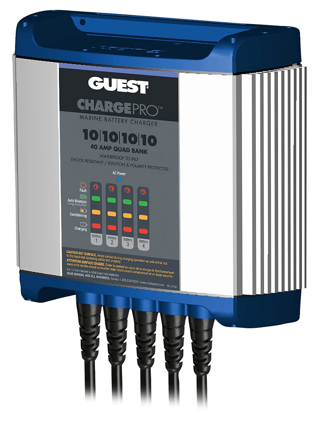 Guest 2740A Guest On-Board Battery Charger 40A / 12V; 4 Bank; 120V Input,WBEEAB07D1FS8FM