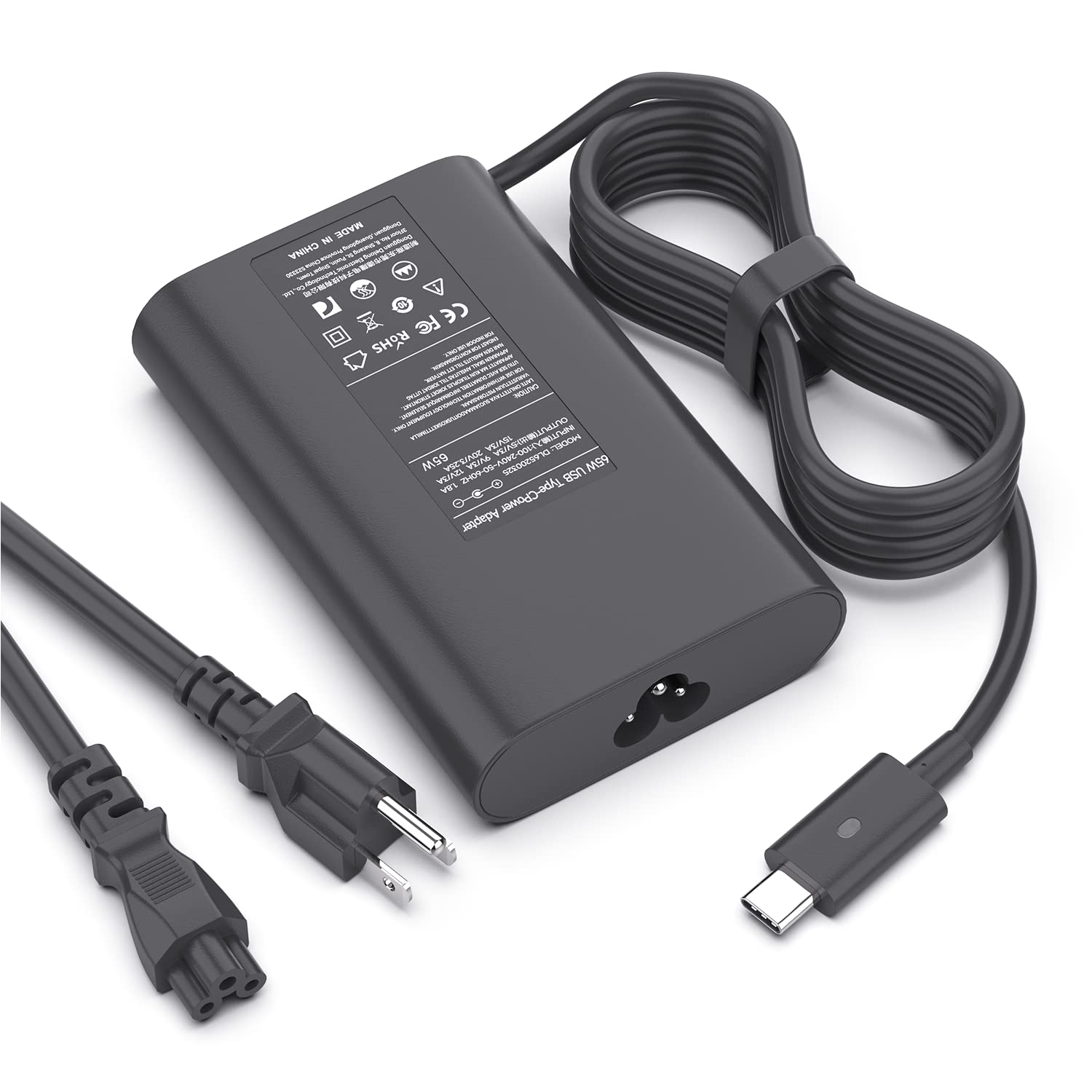 65W Usb C Laptop Charger For Dell Latitude 5420 5520 7420 5540 5440 5430 5530 7430 3540 3440 7440 7340 5320 7320, Xps 13 15 7390