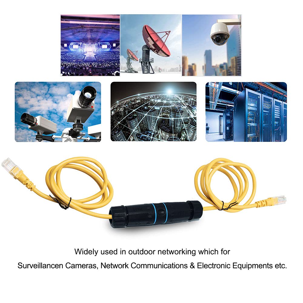 Ausgleifen 5Pcs Rj45 Coupler Waterproof Connector Ip68 Waterproof Ethernet Outdoor Lan Cable Connector For Cat5/Cat5E/Cat6/Cat7