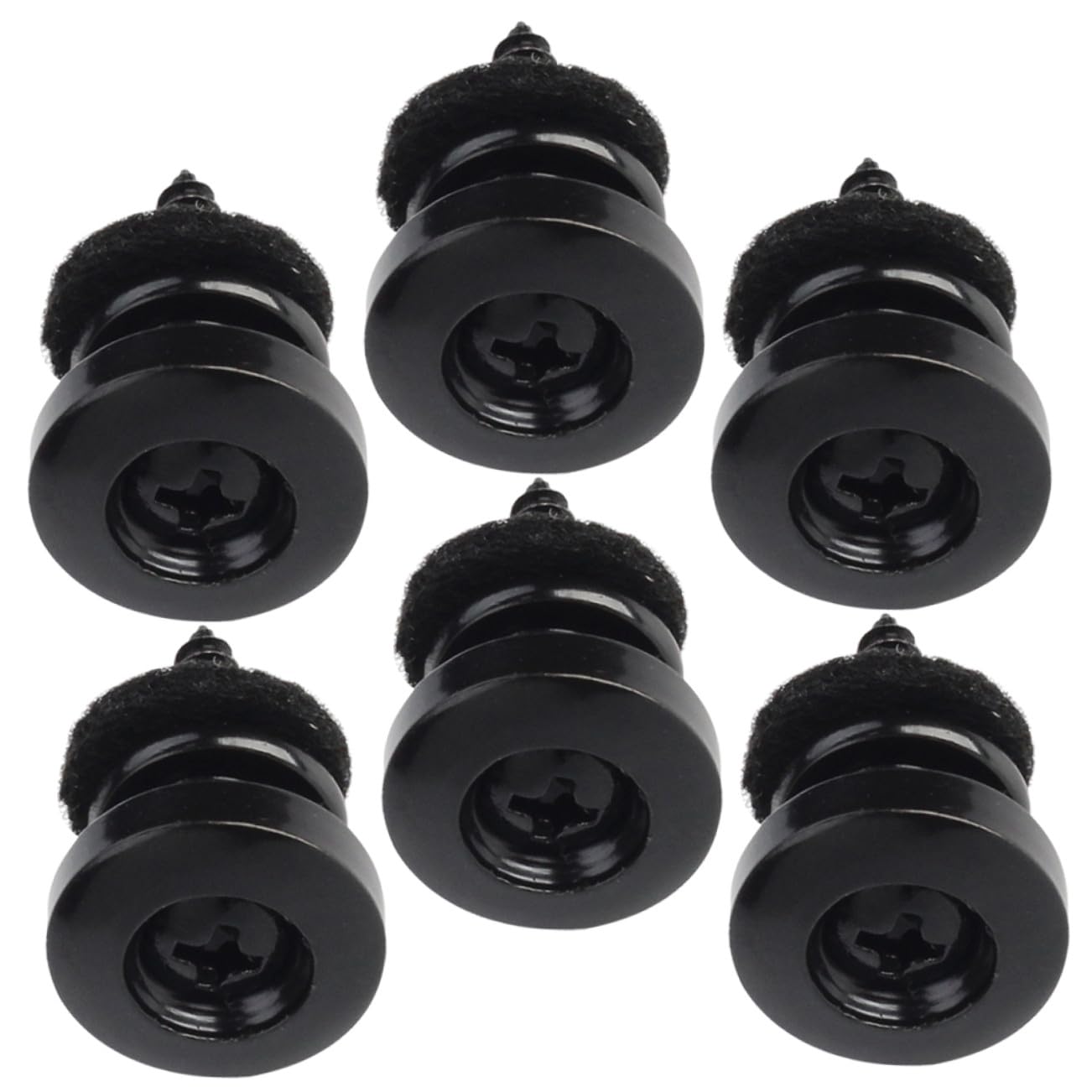 Toddmomy 6Pcs Guitar Strap Locks Replacement Durable Buckle Strap Buttons for Electric Acoustic Bass Resistant Design with Smoot