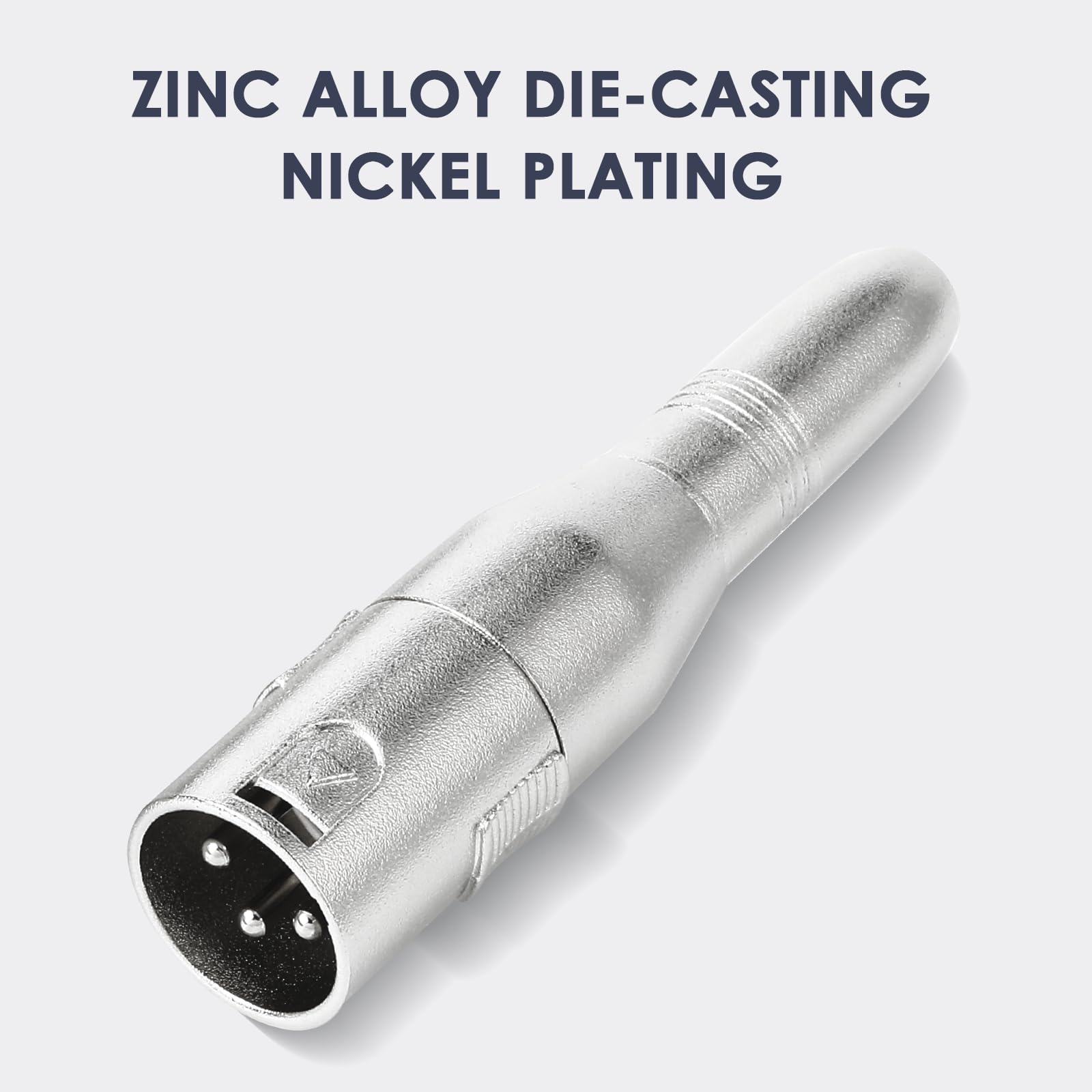 Pegcabac Xlr 3 Pin Male To 1/4'' 6.35Mm Female Jack Socket Audio Adapter, Professional Grade Conversion Adapters, Audio Cable Mi