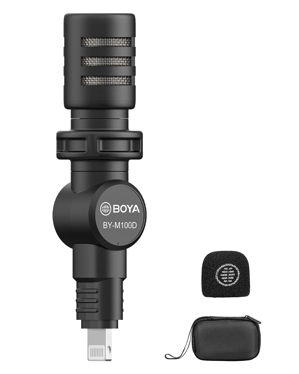 Boya By M100D Iphone Microphone Mini Plug&Play Phone Microphone For Iphone 14/14 Pro/13/Ipad/Ios With Lightning Port For Youtube