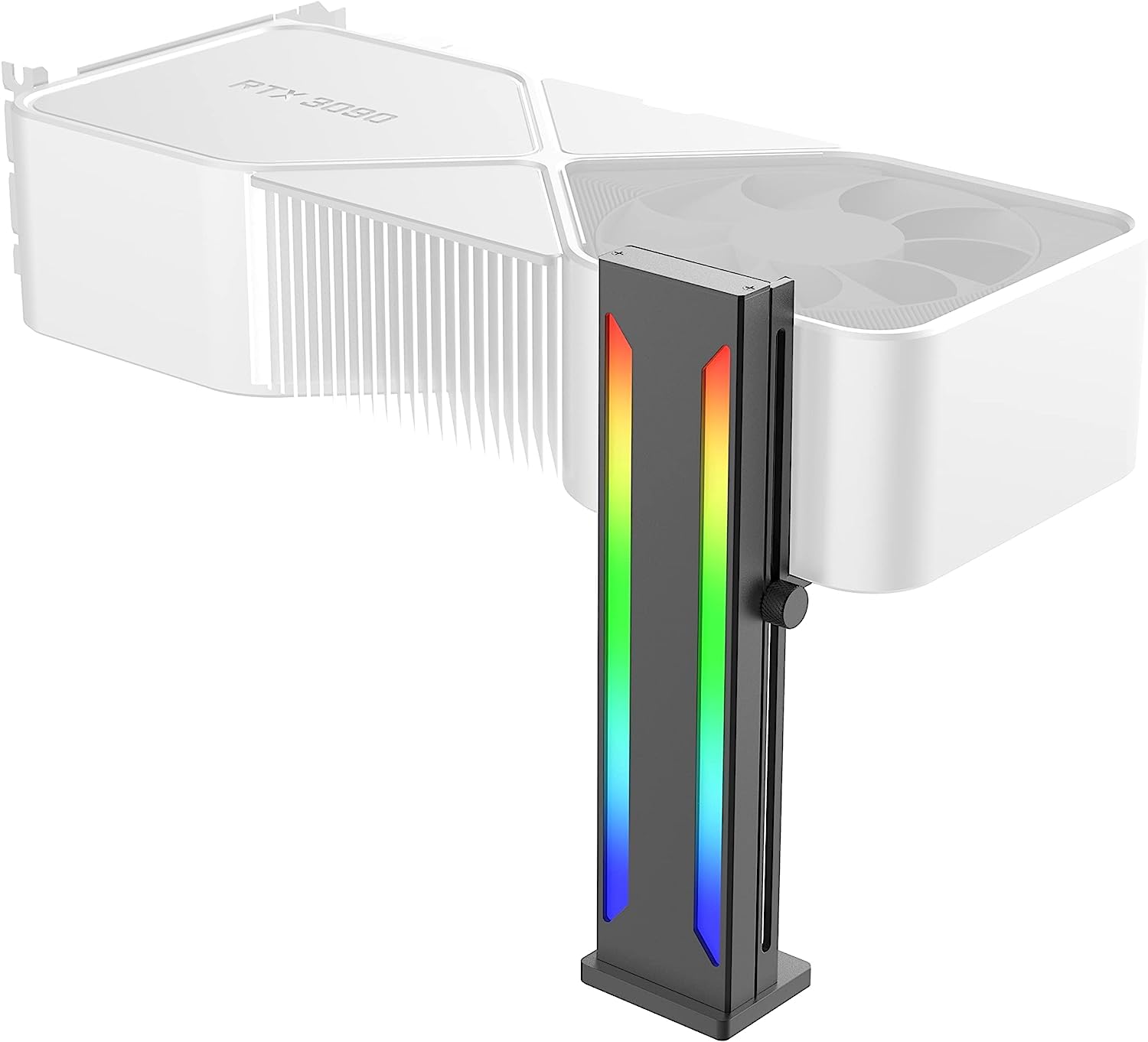 Uniontang Ds Black Rgb Graphics Card Gpu Support Bracket, Single Slot Cards, Support Video Card Holder Bracket With 5V 3Pin Argb