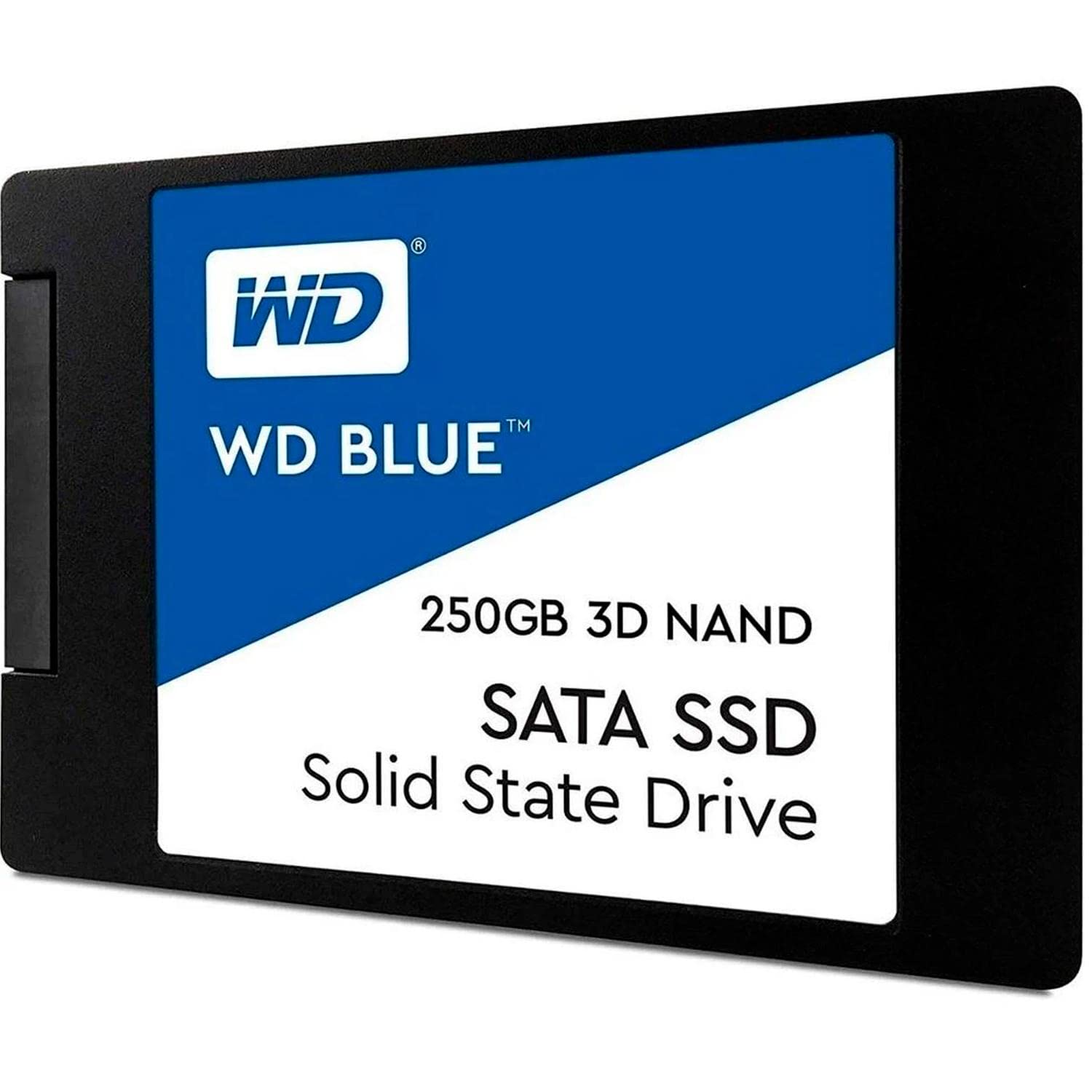 Western Digital 250Gb Wd Blue 3D Nand Internal Pc Ssd - Sata Iii 6 Gb/S, 2.5/7Mm, Up To 550 Mb/S - Wds250G2B0A