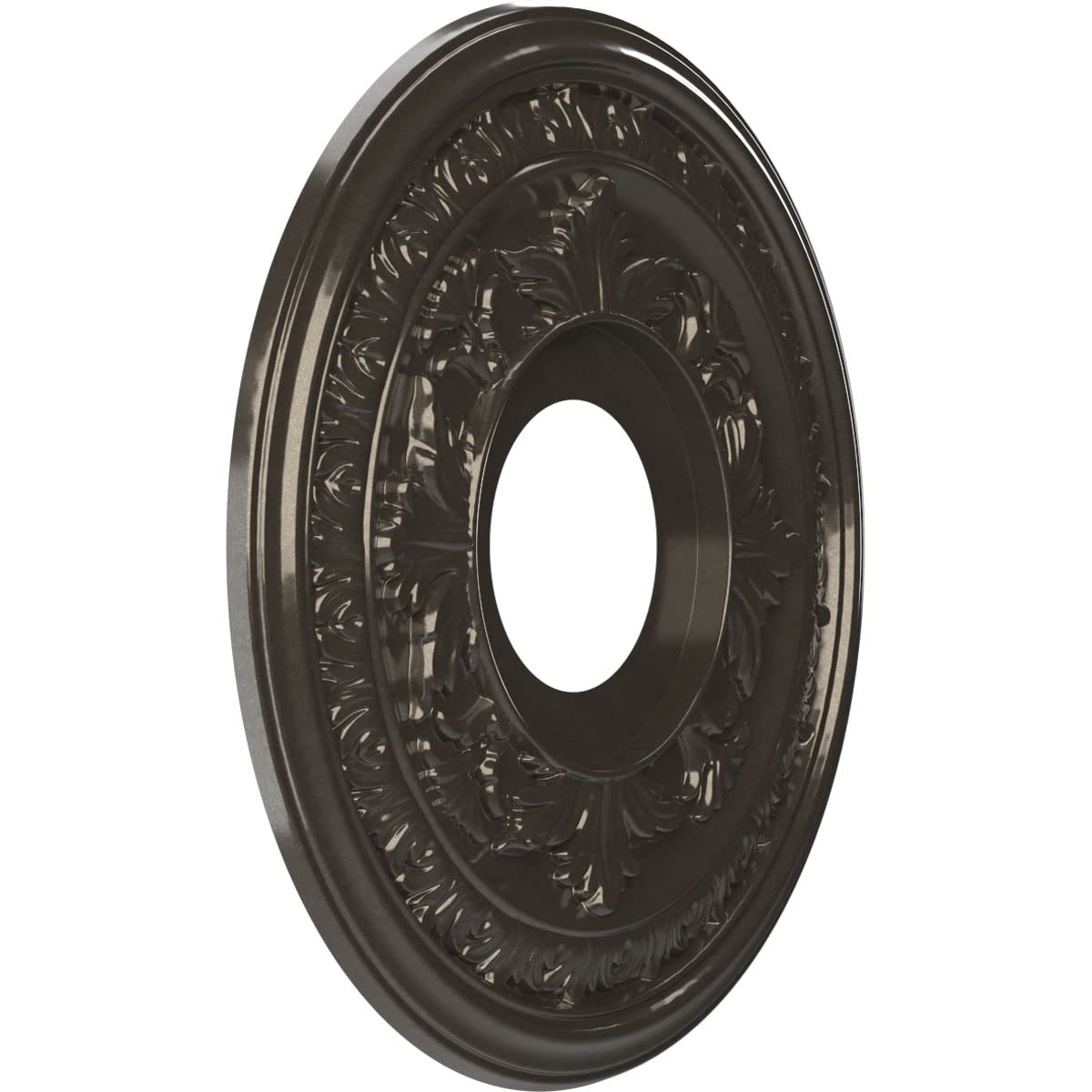 Ekena Millwork Cmp13Bacch Baltimore Thermoformed Pvc Ceiling Medallion (Fits Canopies Up To 5 1/4), 13Od X 3 1/2Id X 3/4P, Metal