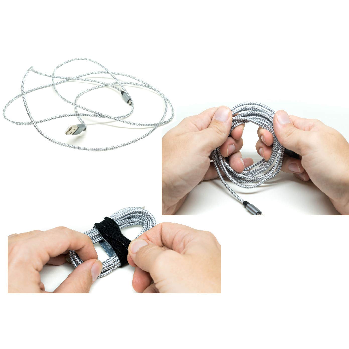 Reusable Cable Ties 1/2'' X 8'' For Cable Management And Organizing Cords   30 Pack Bundled With 2 Bonus Cinch Straps (Blue)