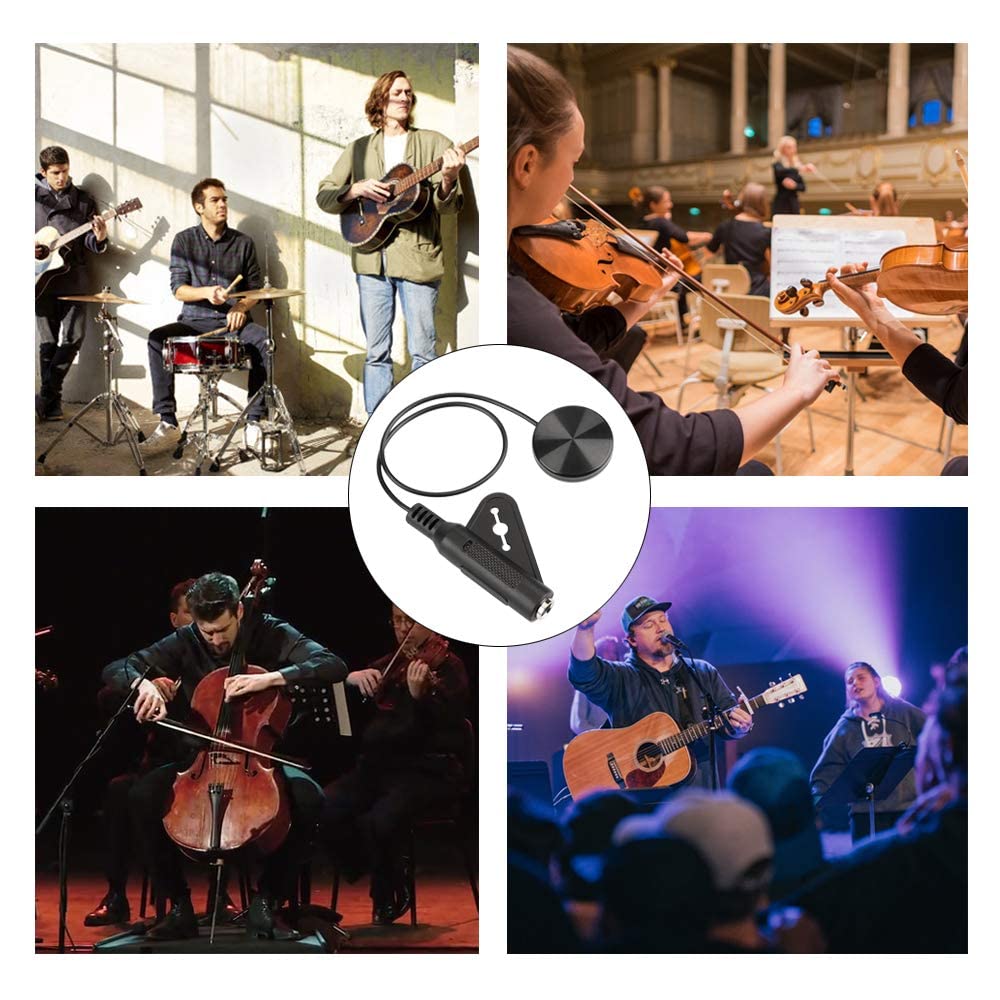 Randon Acoustic Guitar Pickup Piezo Contact Pickup For Guitar Ukulele Violin, Mandolin, Banjo, Kalimba, Harp