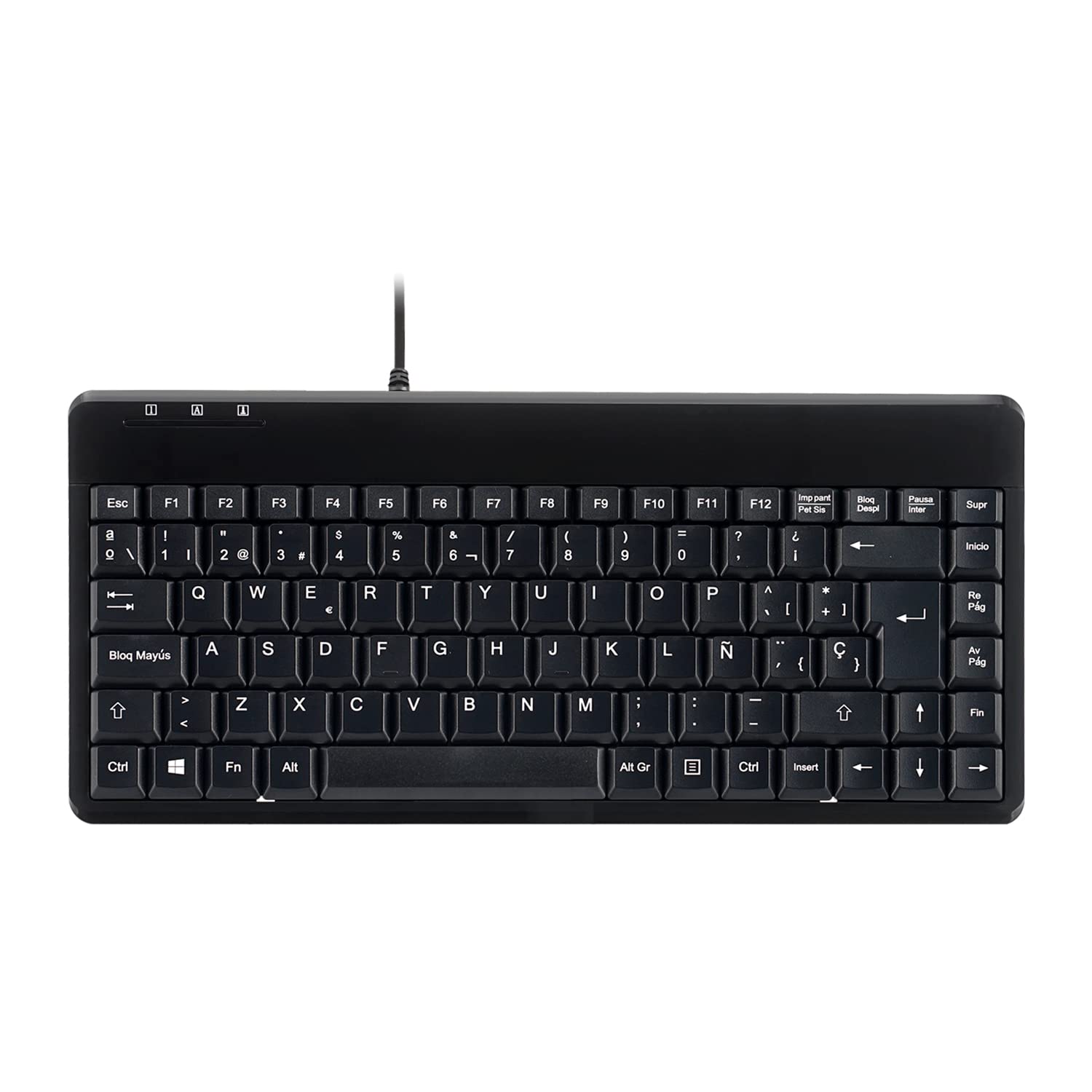 Perixx Periboard 409U Es   Mini Usb Teclado   Negro Brillante   Qwerty Espaol Con  Tecla