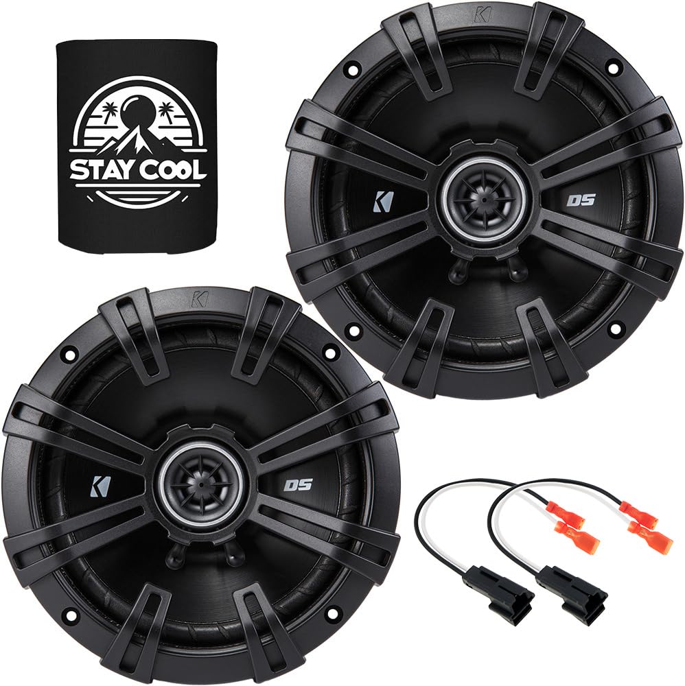KICKER Speakers 6.75 inch for Chevrolet Camaro 1993-2002 Upgrade Kit - Pair of DS Series with Harness, Coaxial 6 3/4 Car Audio F
