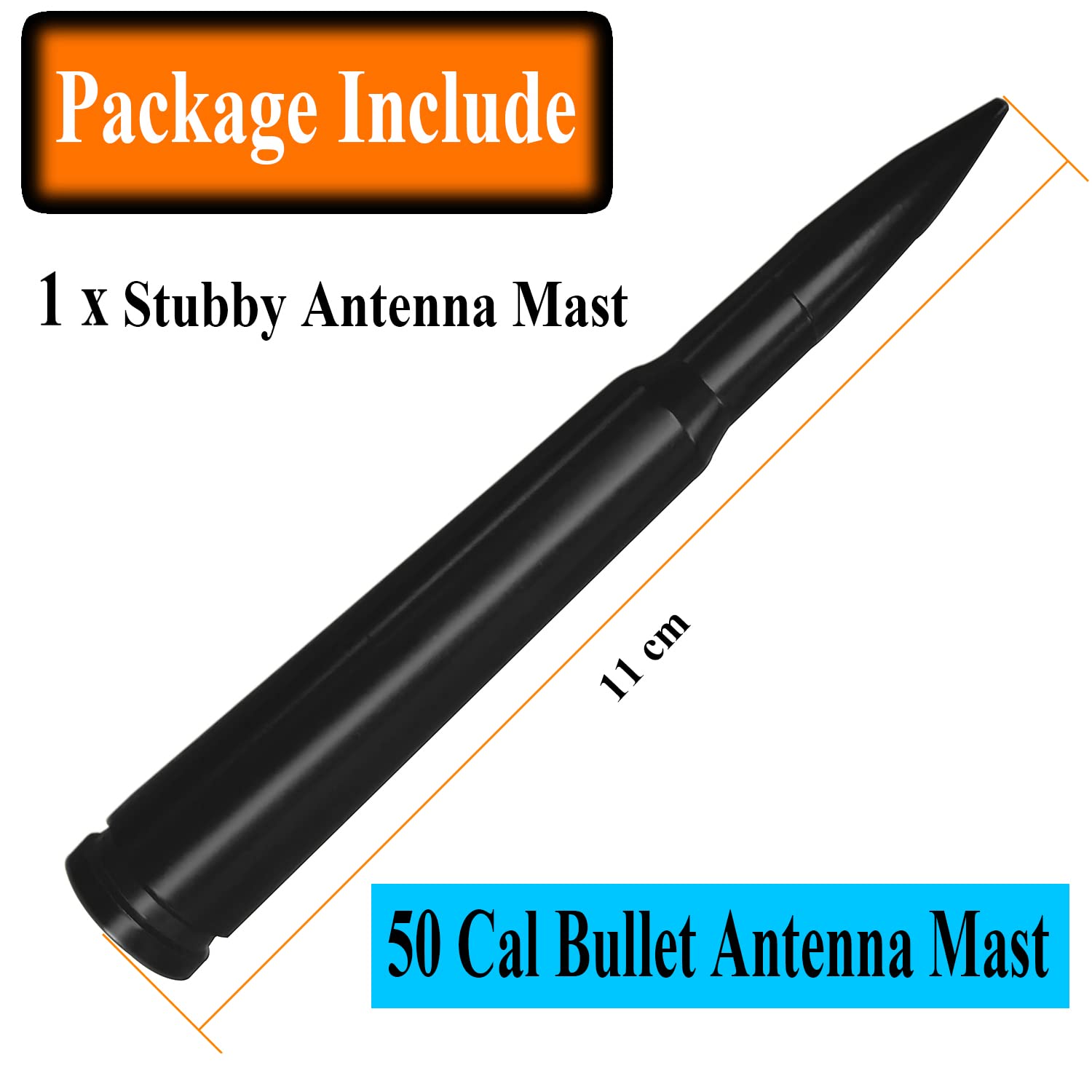 4 Inch Short Aluminum Antenna For Ford Mustang (1994 2009), Ford Mustang Antenna, Antenna Replacement Mast For Ford Mustang