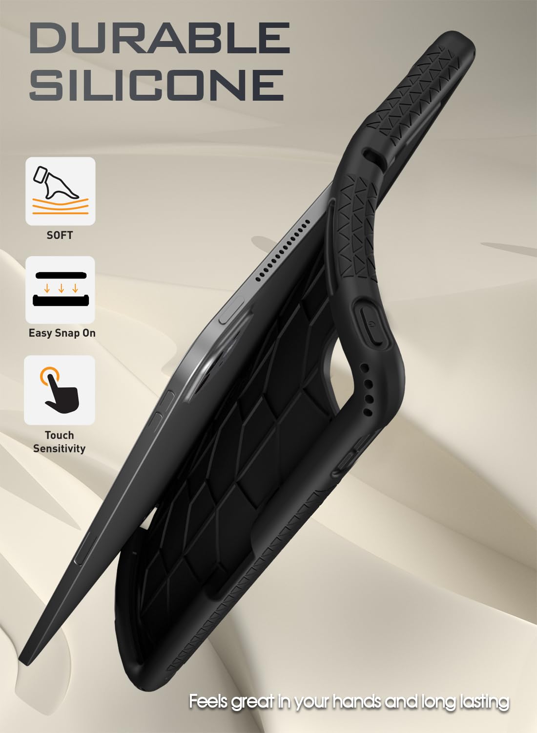 Poetic Turtleskin Case For Ipad Pro 11 Inch 2024 M4 5Th Gen, Heavy Duty Shockproof Rugged Kids Friendly Drop Protection Silicone