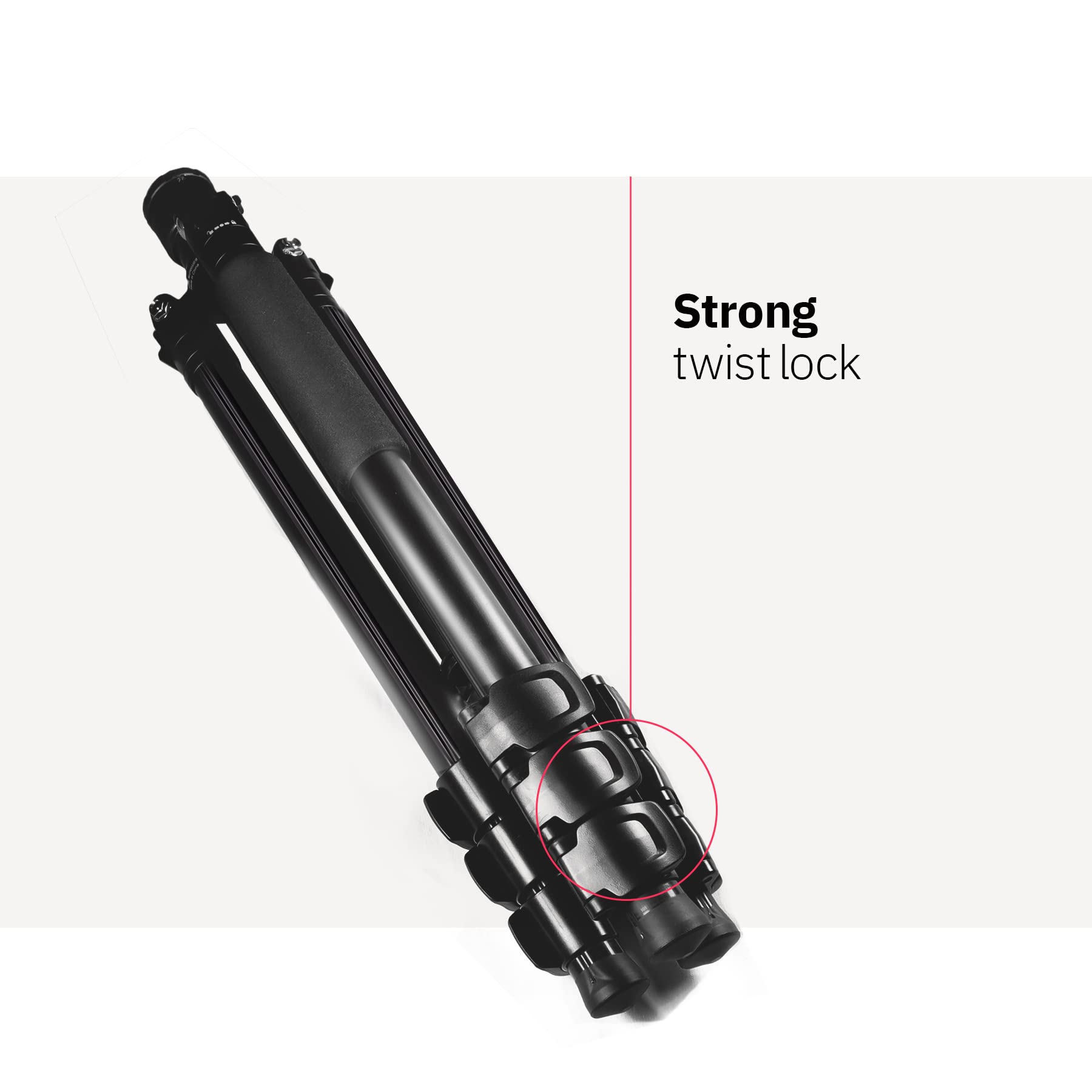 Matterport Portable Tripod Camera Stand, Extendable 62", Aluminum, Black, Model 360-00045, Universal Compatibility for All Cameras