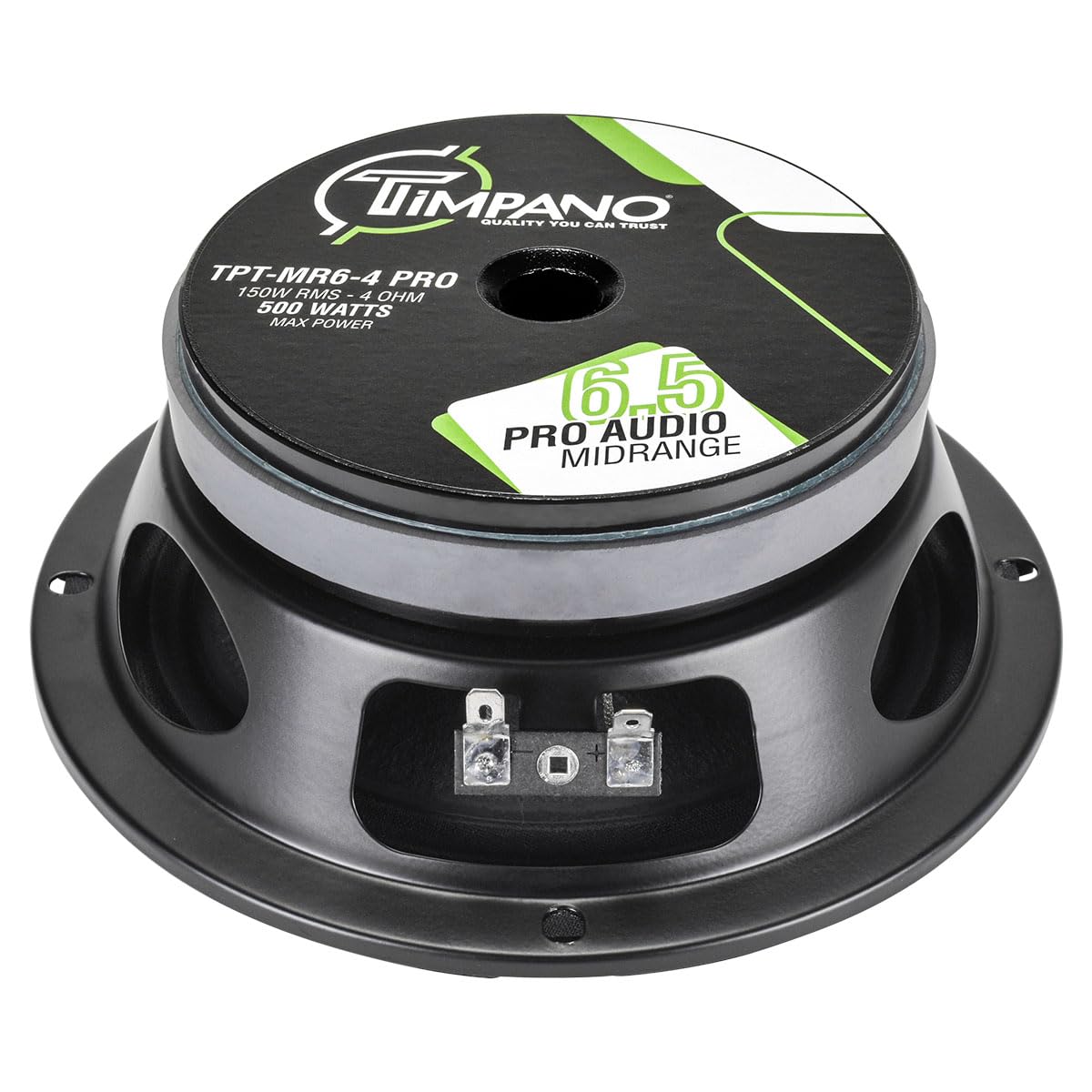 Timpano 6.5 Inch Shallow Midrange Speaker 500 Watts Max Power Tpt Mr6 4 Pro, 6.5 Midrange Speakers 4 Ohm Shallow Mount Car Audio