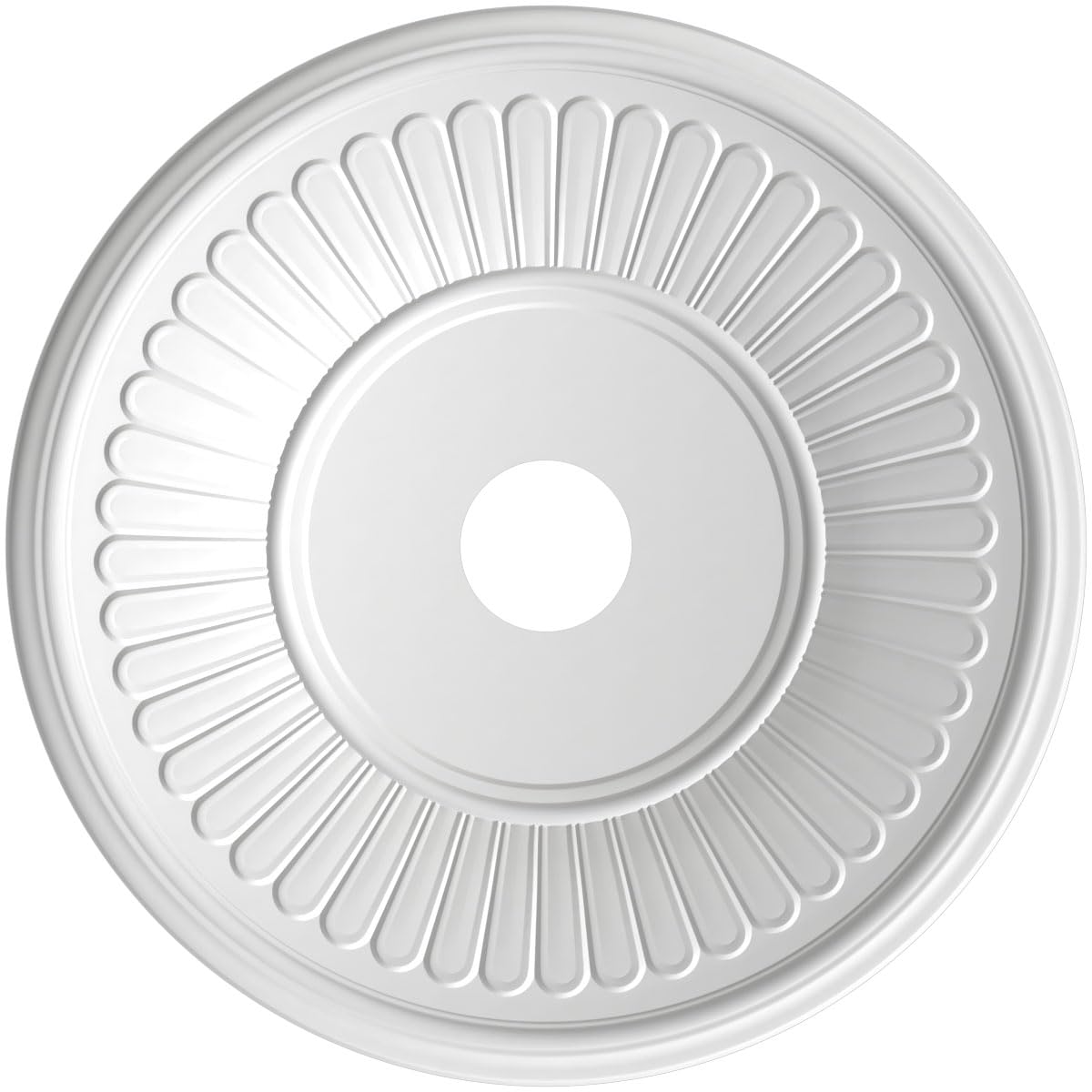 22Od X 3 1/2Id X 1P Berkshire Thermoformed Pvc Ceiling Medallion (Fits Canopies Up To 10 1/8), Metallic Black Night