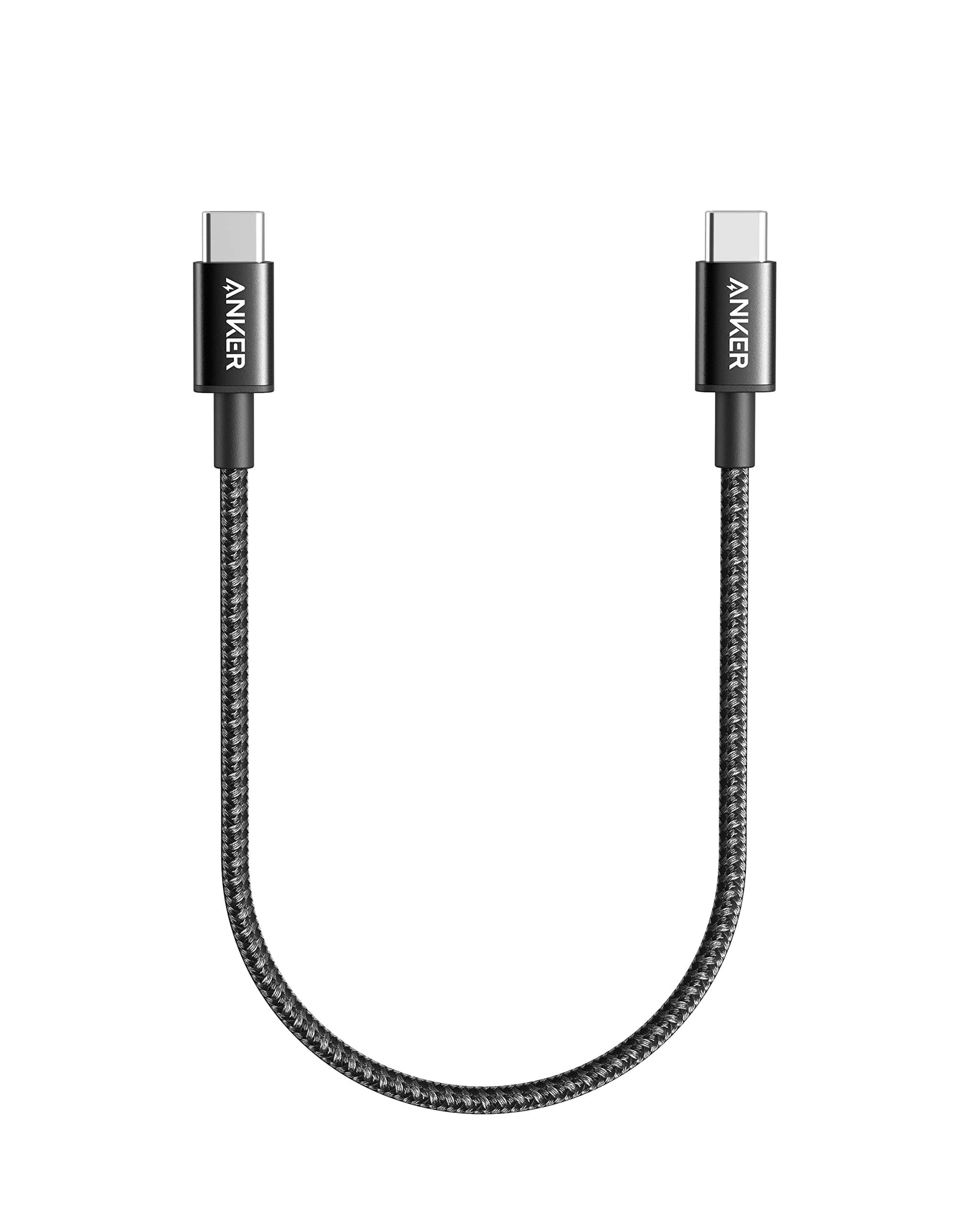 Anker Usb C To Usb C Cable, New Nylon Usb C Charger Cable (1Ft, 2Pack), Type C 60W(3A) For Iphone 15/15 Pro/15 Plus/15 Pro Max A