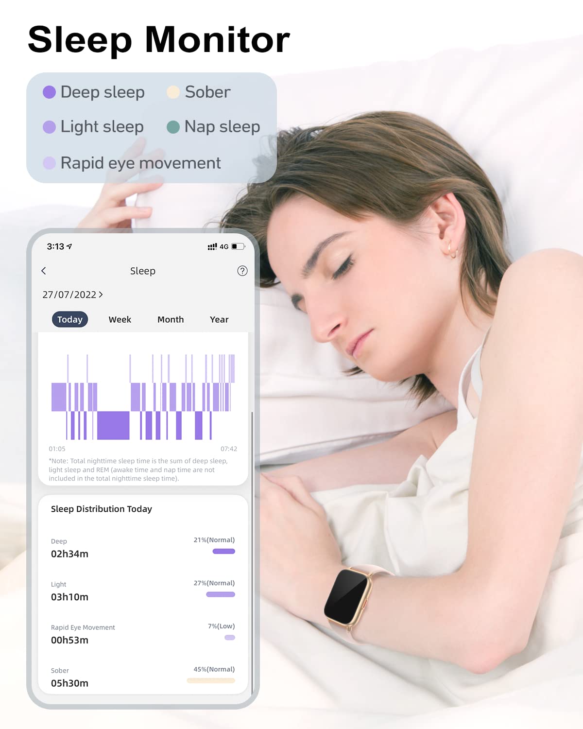 Ruimen Smart Watch Answer/Make Calls Fitness Watch With Voice Assistant Reloj Inteligente 1.7